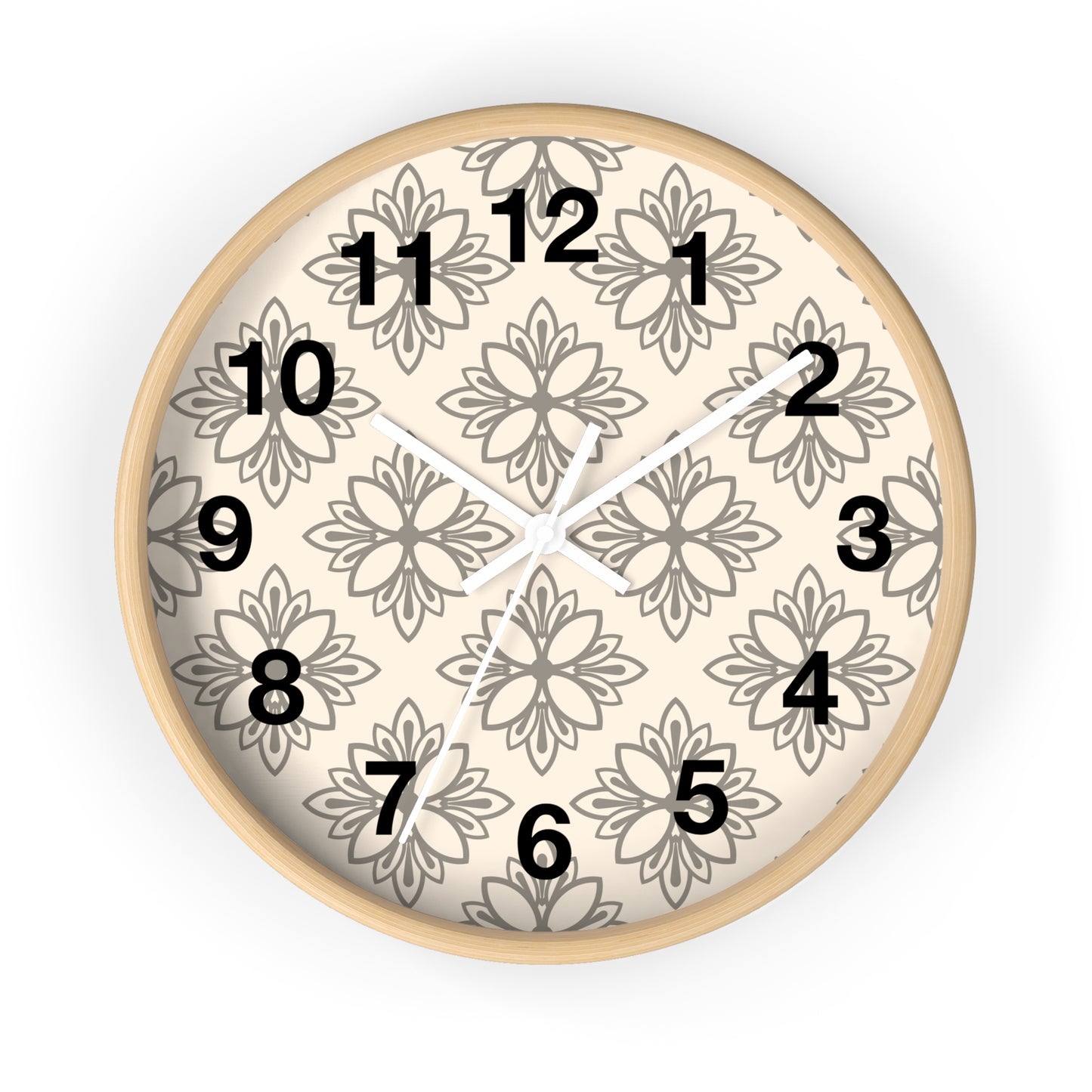 Elegant Floral Wall Clock - Home Decor, Modern Timepiece, Gift for Her, Office Decor, Living Room Accent