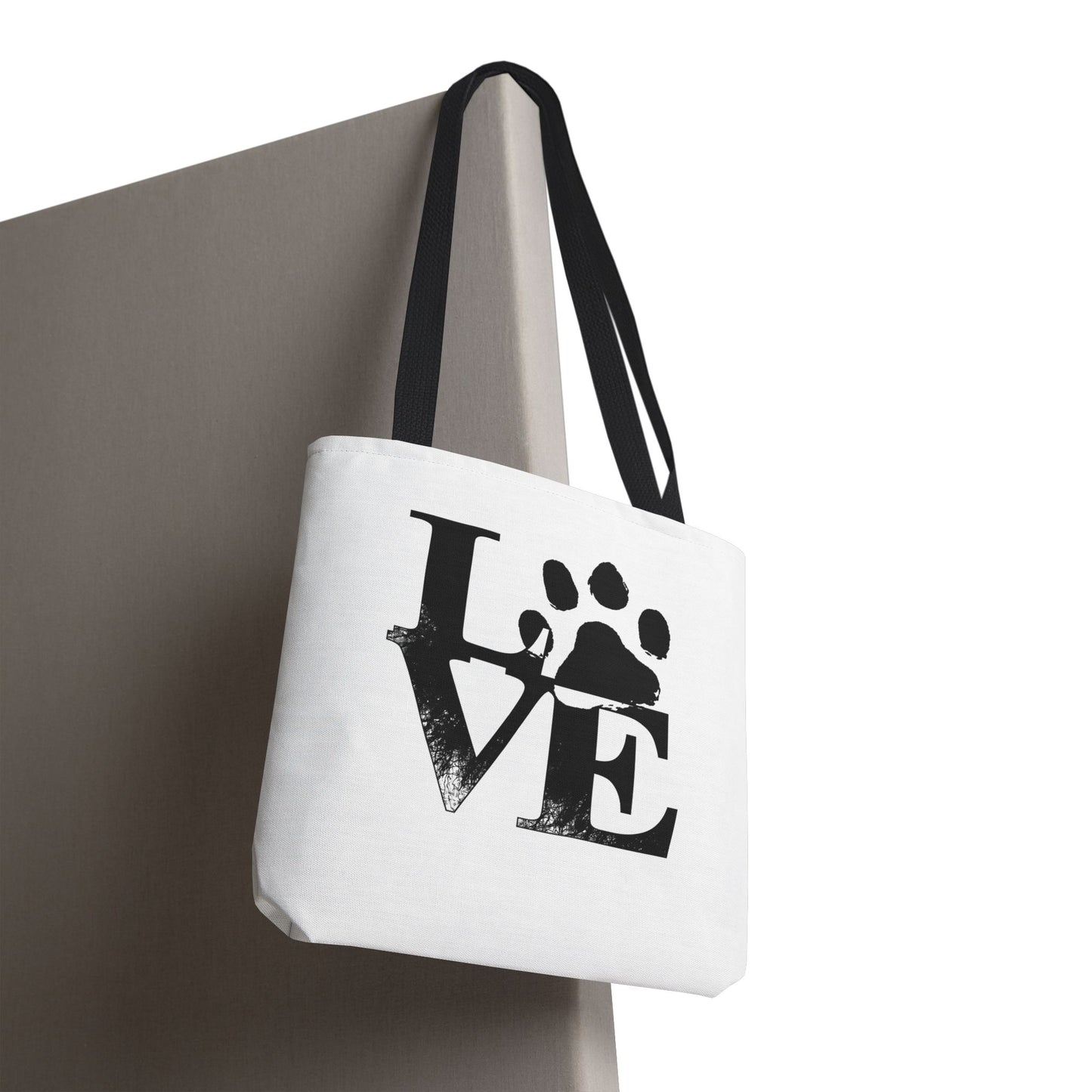Love Paw Print Tote Bag, Pet Lover's Gift, Eco-Friendly Shopping Bag, Animal Rescue Fundraiser, Personalized Pet Tote