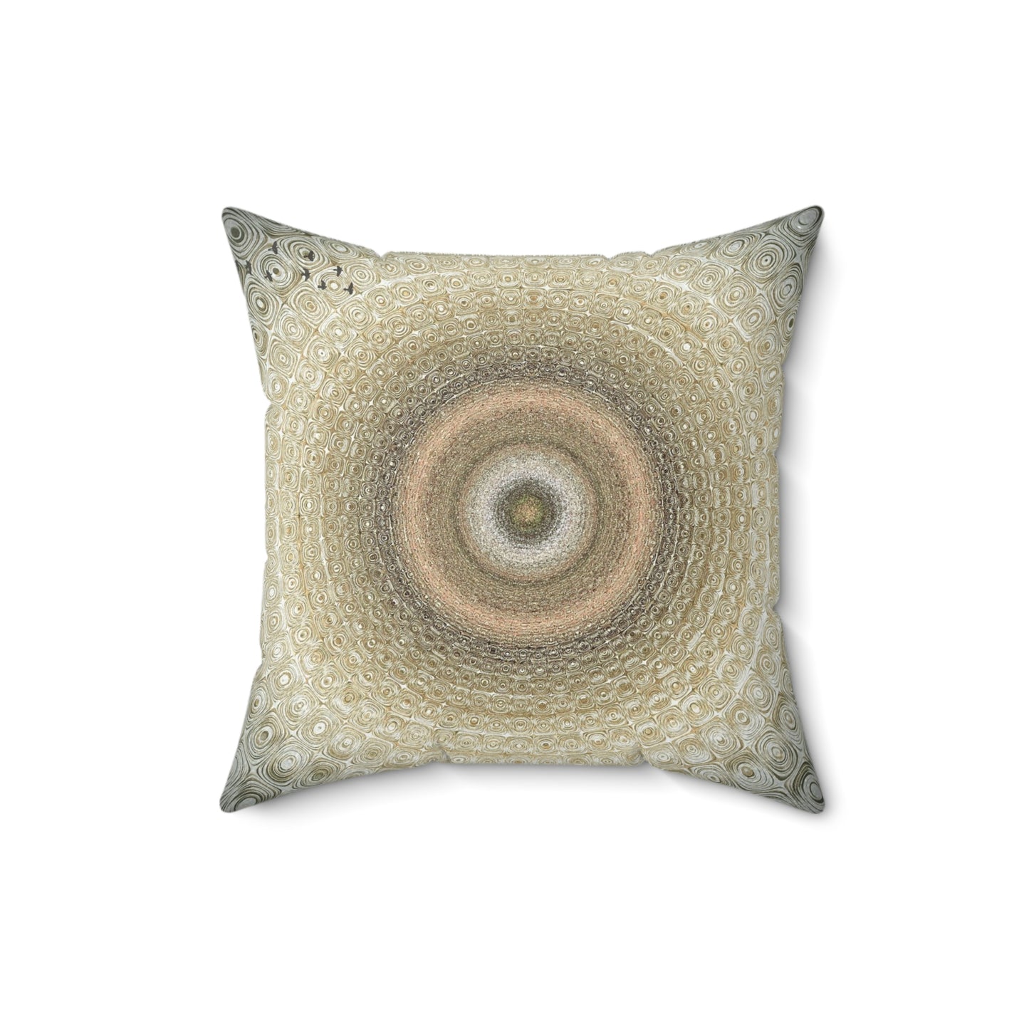 Bohemian Home Decor Pillow, Circular Patterned Cushion, Unique Room Accent, Cozy Throw Pillow, Gift for Home Lovers