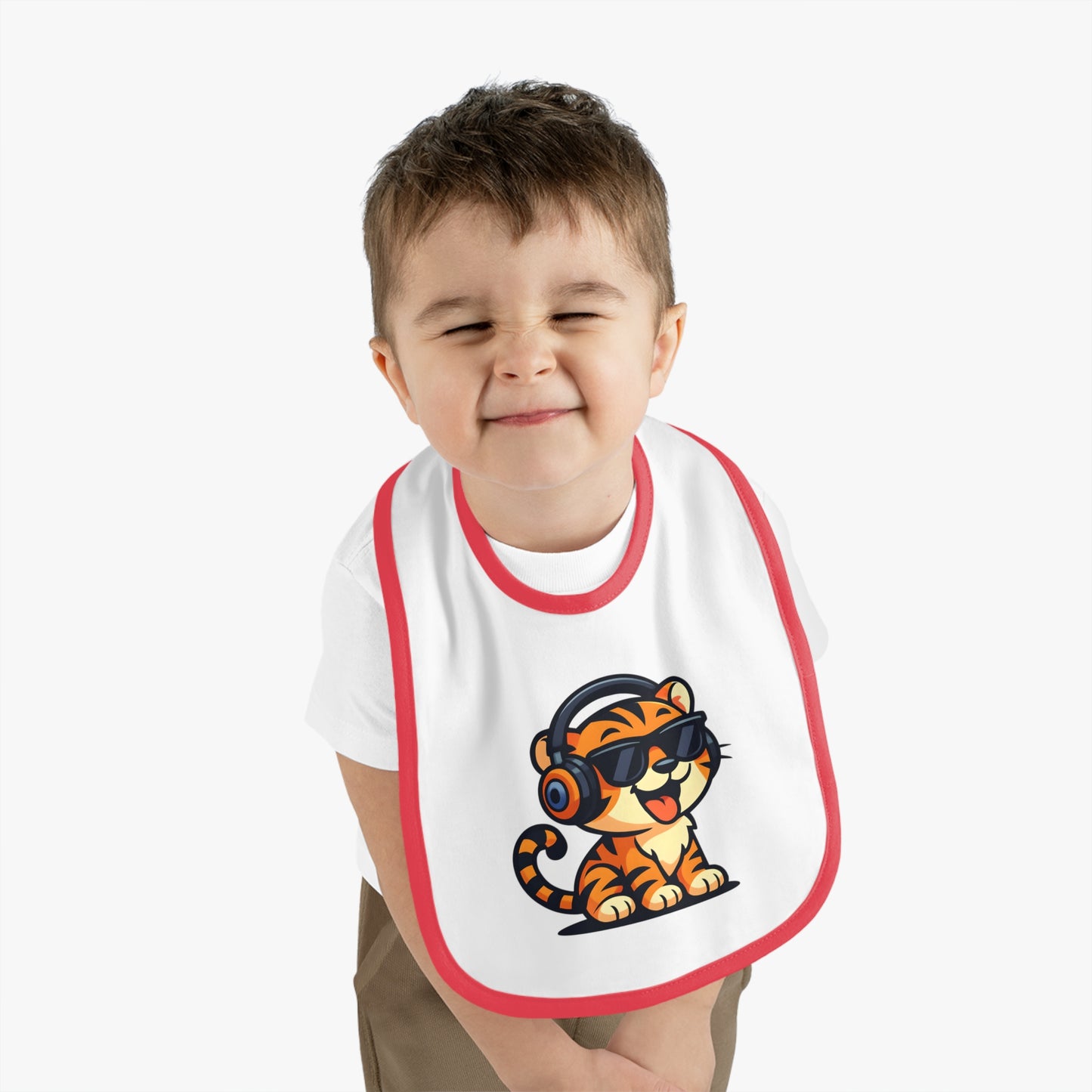 Cool Tiger Baby Bib, Cute Bib for Toddlers, Fun Feeding Accessory, Birthday Gift for Kids, Stylish Baby Gear
