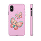 Cute Butterfly Phone Case, Tough Phone Cover, Girly Phone Accessory, Unique Gift for Her, Kids Phone Case, Floral Design Case