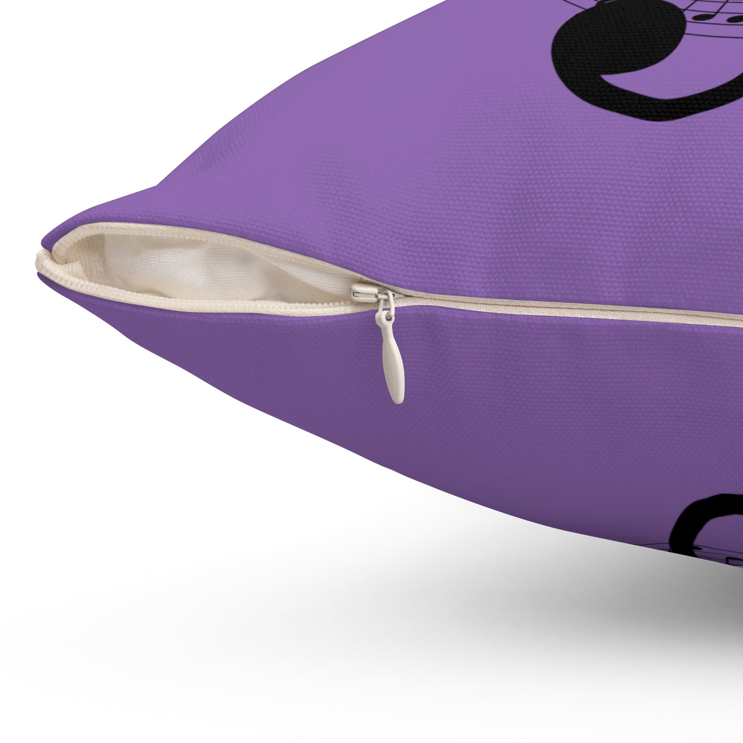 Musical Notes Pillow | Purple Throw Cushion for Music Lovers, Home Decor, Gift for Musicians, Note Design