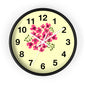 Floral Wall Clock with Pink Flowers, Home Decor, Gift for Gardening Enthusiasts, Mother's Day Present, Living Room Accent, Spring Vibes