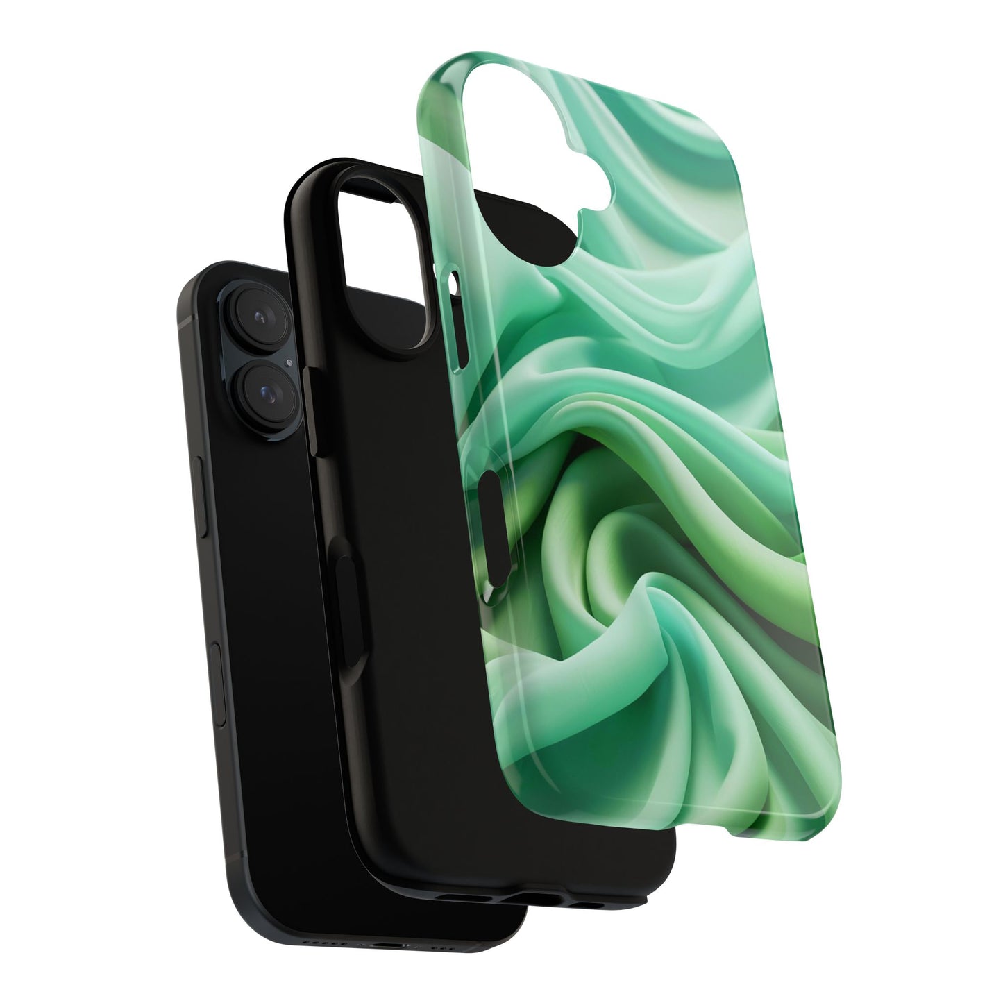 Stylish Phone Case, Tough Case, Green Abstract Design, Cell Phone Cover, Unique Gift, Trendy Accessory