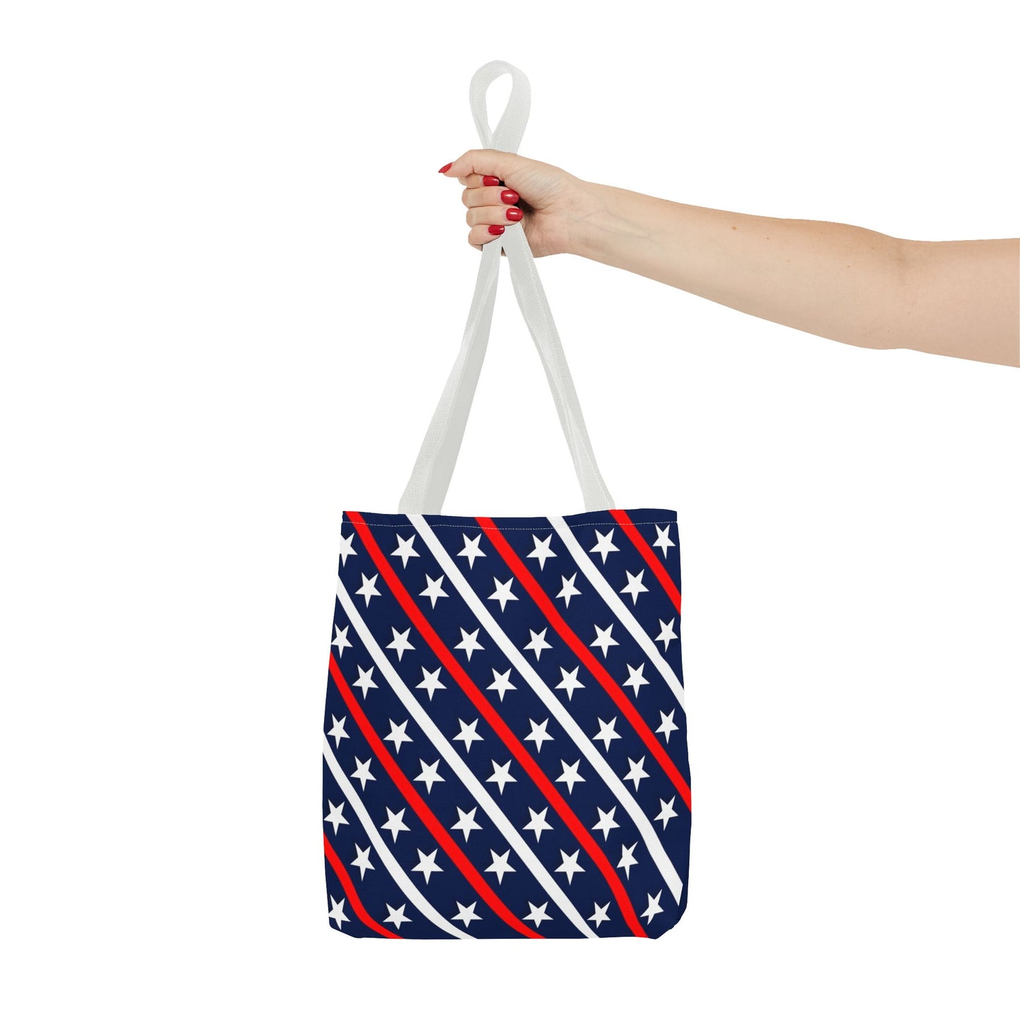 Patriotic Tote Bag, USA Flag Inspired, Star Patterned Purse, Summer BBQ, Independence Day, Memorial Day, Everyday Use