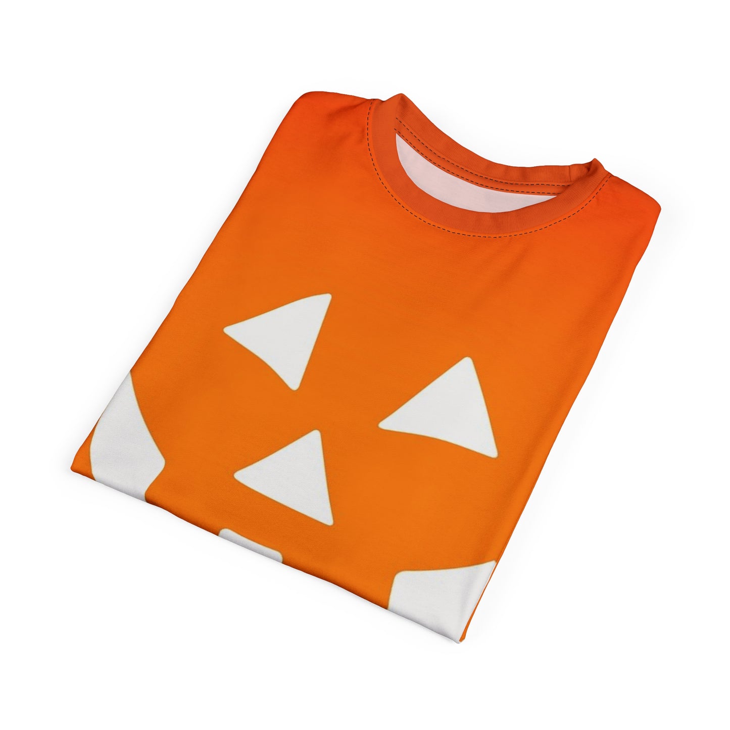 Halloween Pumpkin Face Unisex Tee, Spooky Shirt, Fall Fashion, Halloween Costume, Pumpkin Tee, Orange T-Shirt