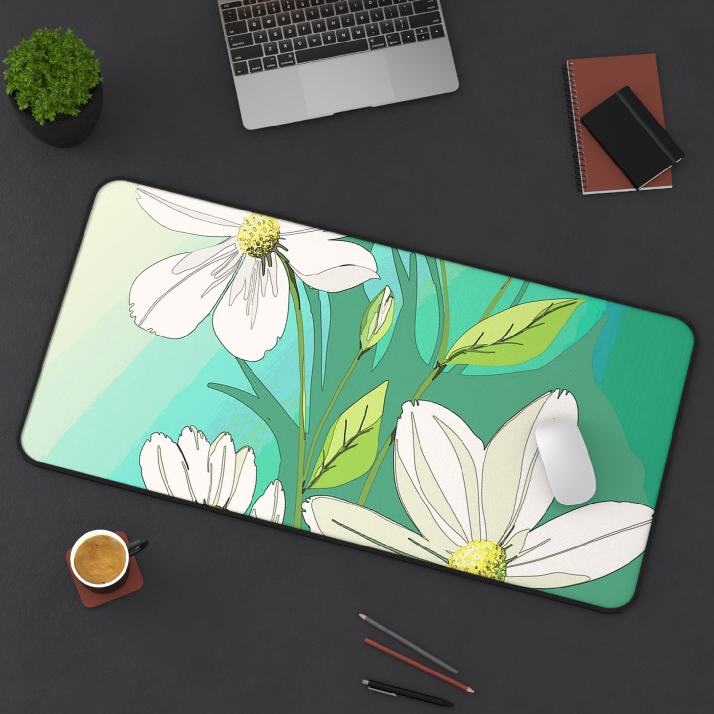 Floral Desk Mat - Elegant Workspace Décor, Office Accessories, Gift for Her, Home Office Decor, Teacher Supplies, Eco-Friendly Mat