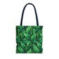 Tropical Leaf Tote Bag, Eco-Friendly Shopping Bag, Beach Day Essential, Vacation Accessory, Summer Gift Idea