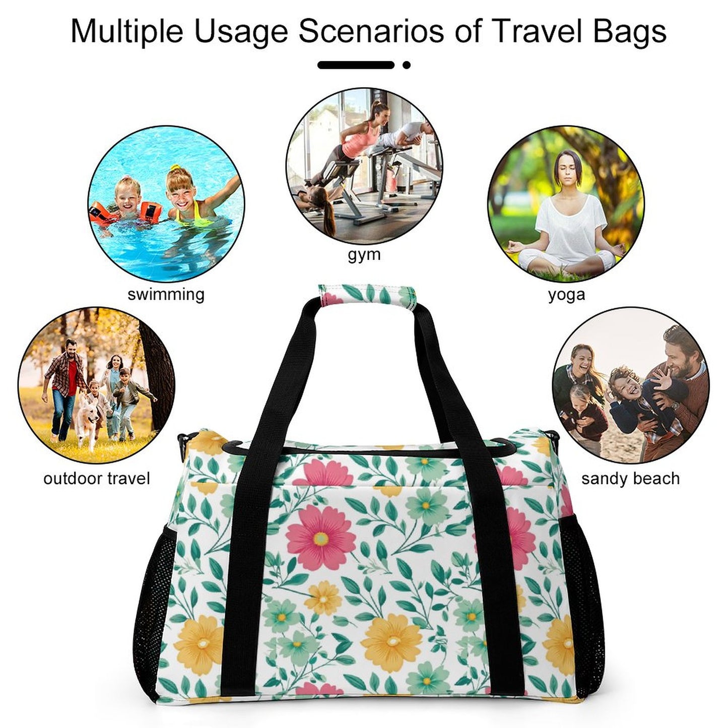 Travel Duffel Bag - Floral