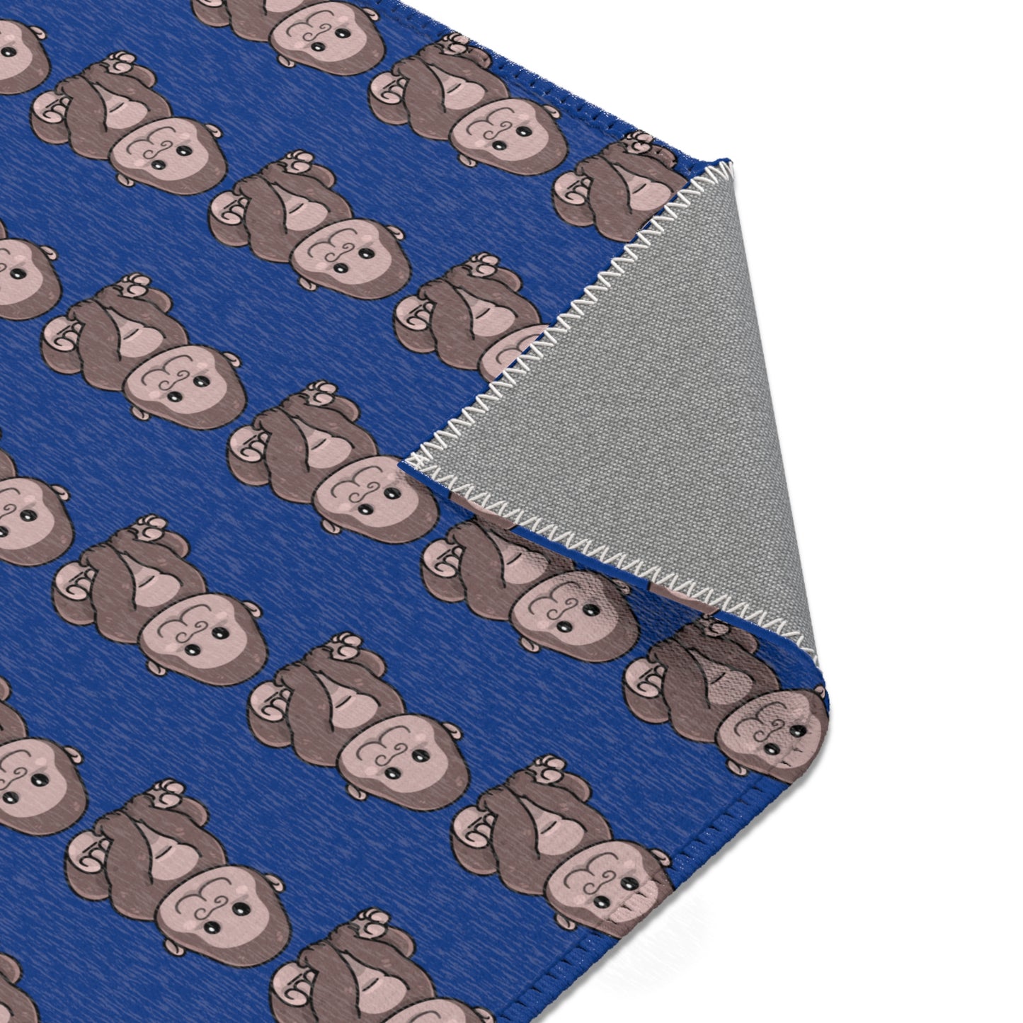 Cute Cartoon Monkey Area Rug, Fun Kid's Room Decor