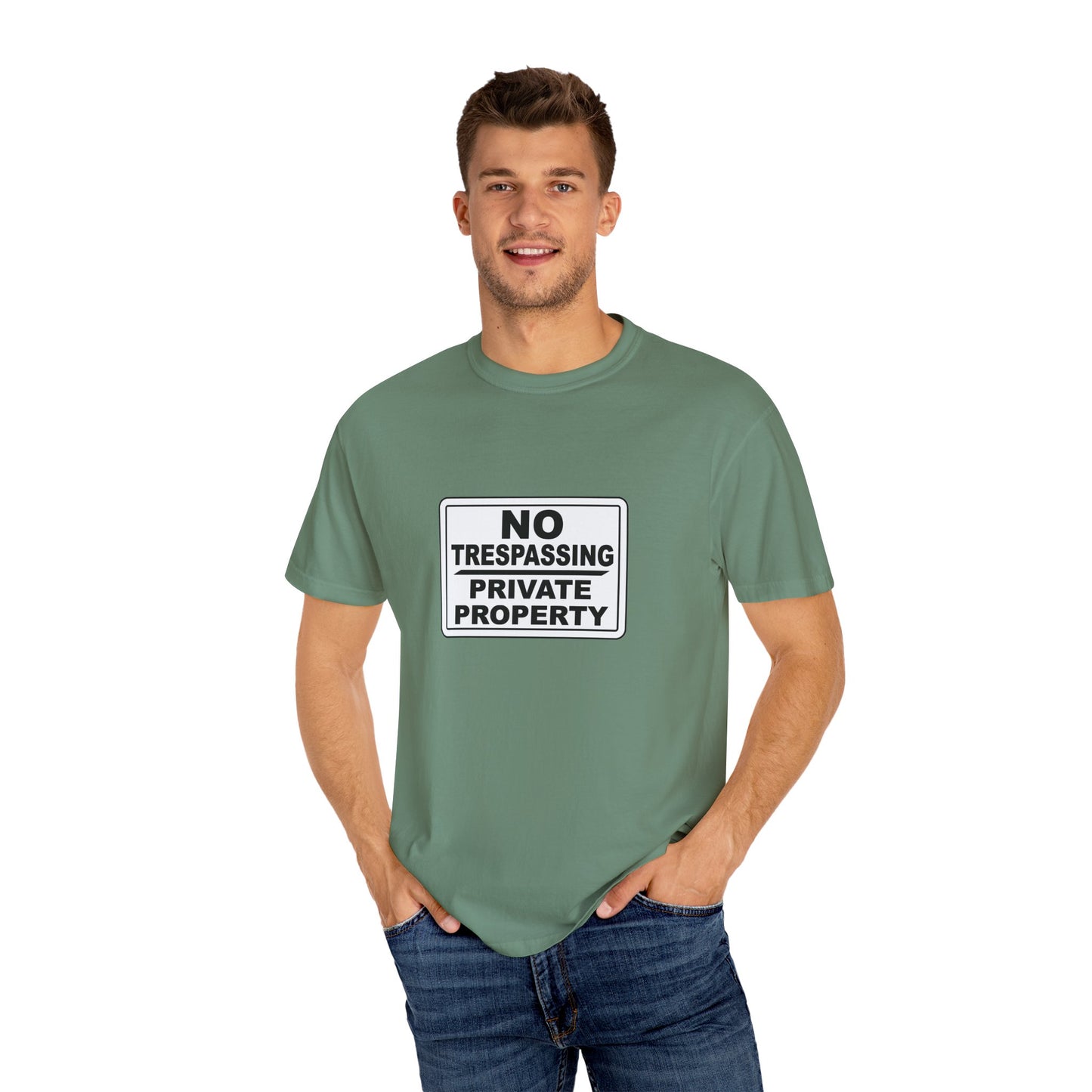 Unisex Garment-Dyed T-Shirt with Bold 'No Trespassing' Design | Casual Wear, Gift for Outdoors Lovers, Funny Shirt, Statement Tee, [...]