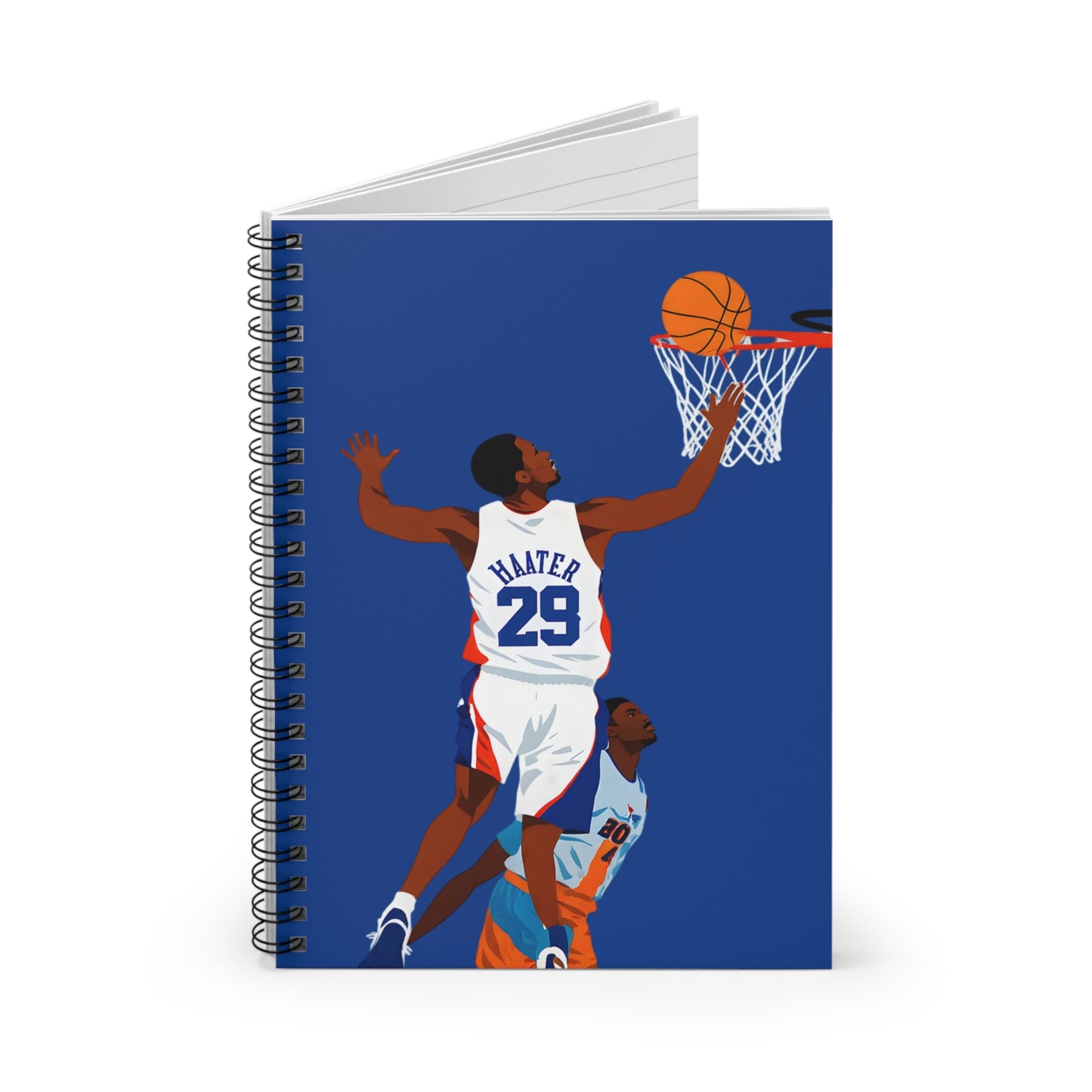 Basketball Themed Spiral Notebook, Sports Journal, Gift for Athletes, Basketball Fan Art, Note-taking, Back-to-School Supplies
