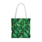 Tropical Leaf Tote Bag, Eco-Friendly Shopping Bag, Beach Day Essential, Vacation Accessory, Summer Gift Idea