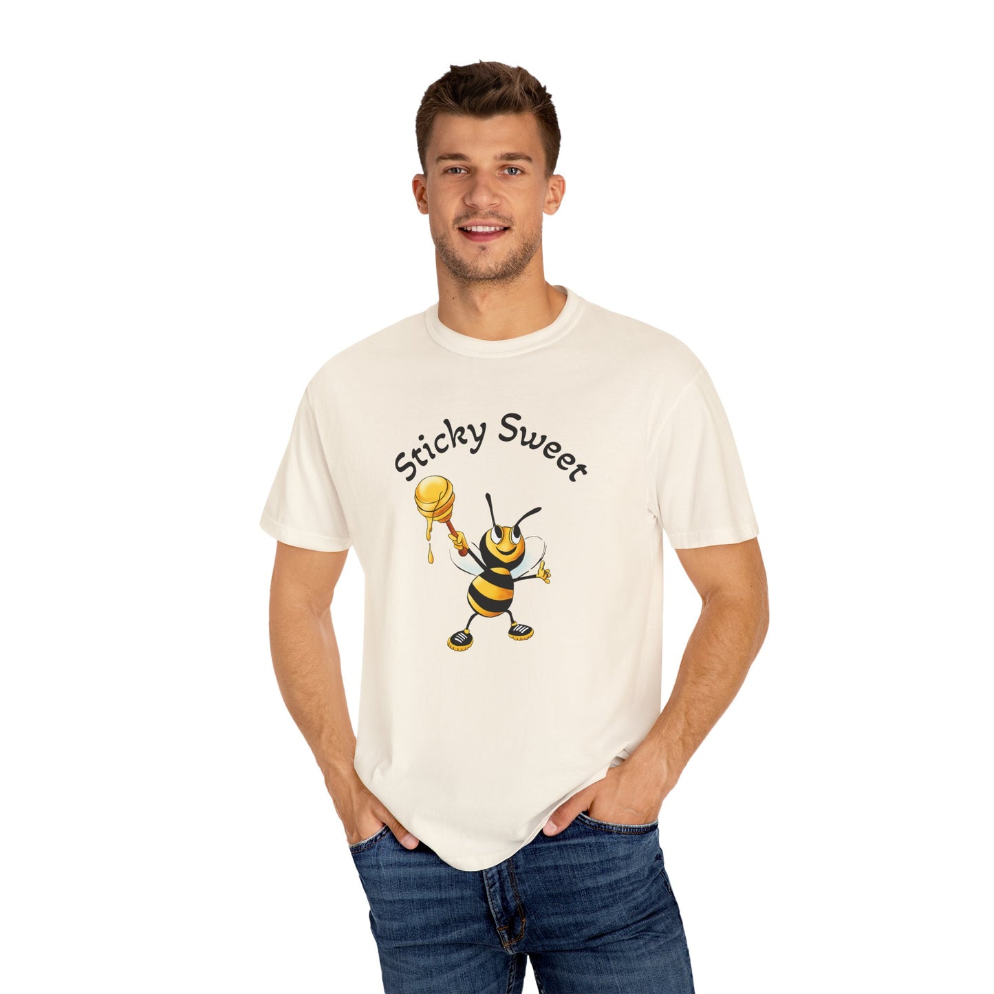 Bee-Themed Unisex T-Shirt - "Sticky Sweet" Graphic