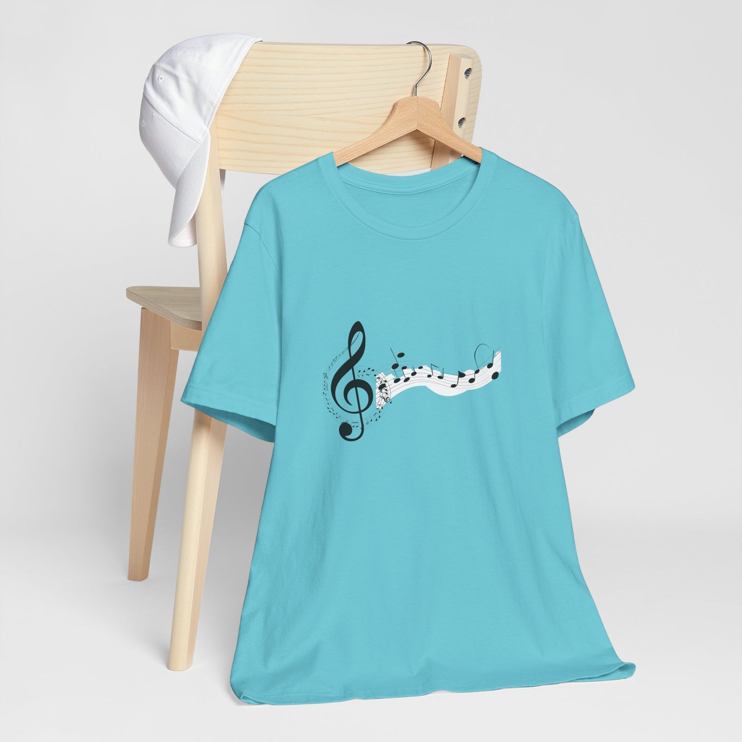 Musical Notes Short Sleeve Tee for Music Lovers