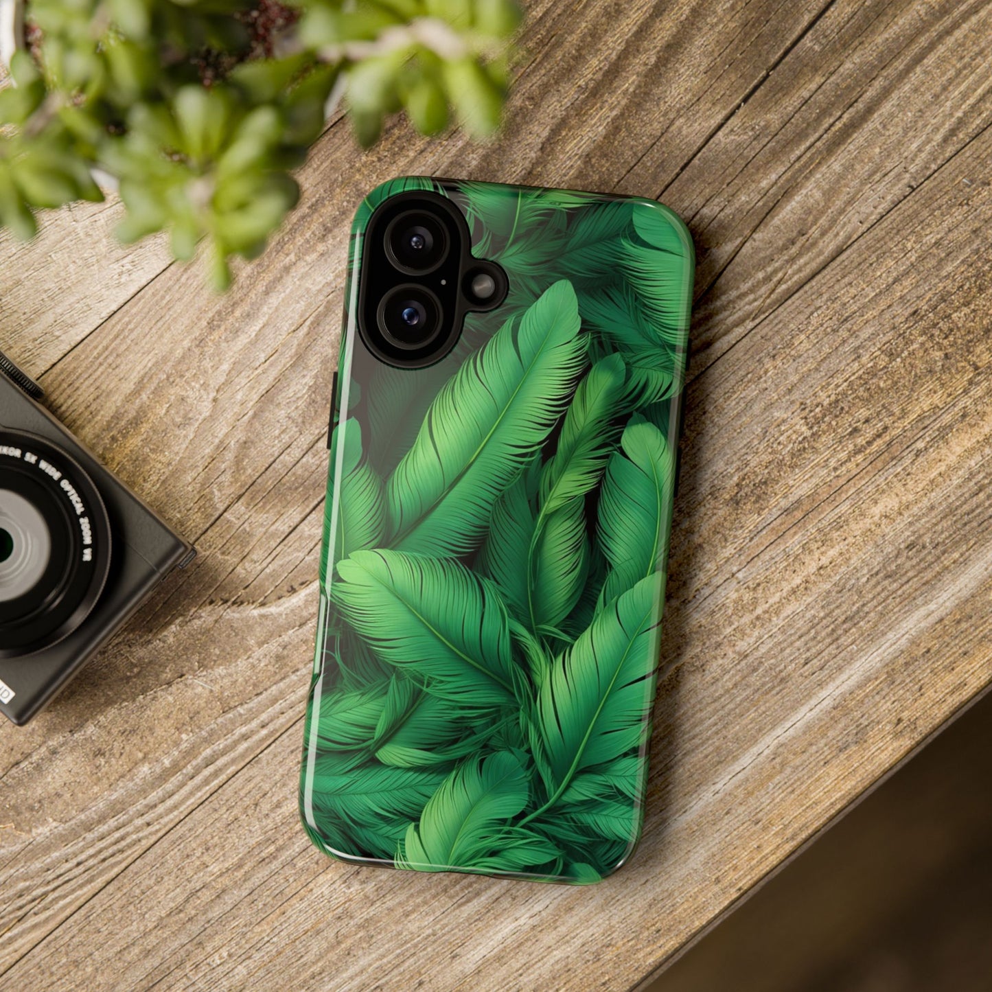 Tough Cases - Tropical Leaf Phone Case, Nature-inspired, Phone Accessory, Gift for Her, Jungle Theme, Eco-Friendly