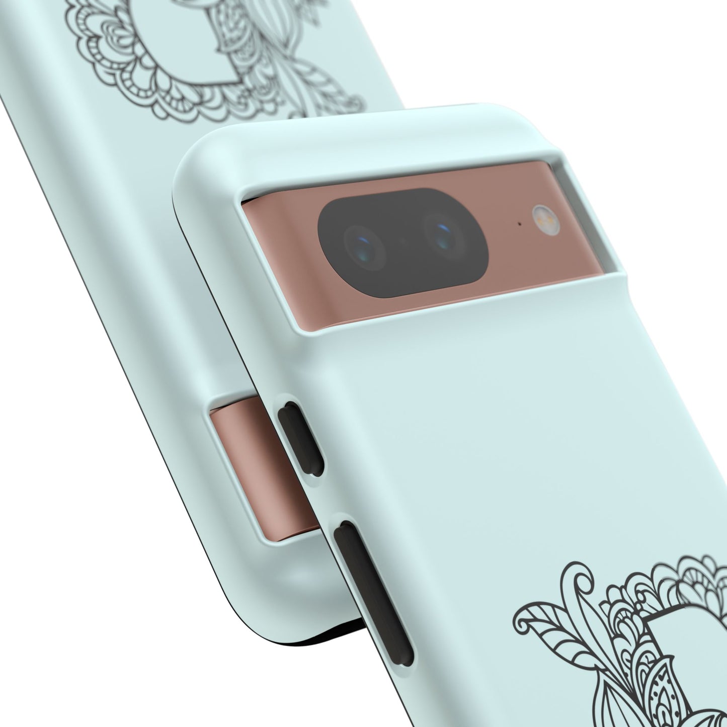 Personalized Tough Phone Case- Letter B, Floral Monogram Cell Phone Cover, Custom Protective Case, Unique Gift, Birthday, Graduation
