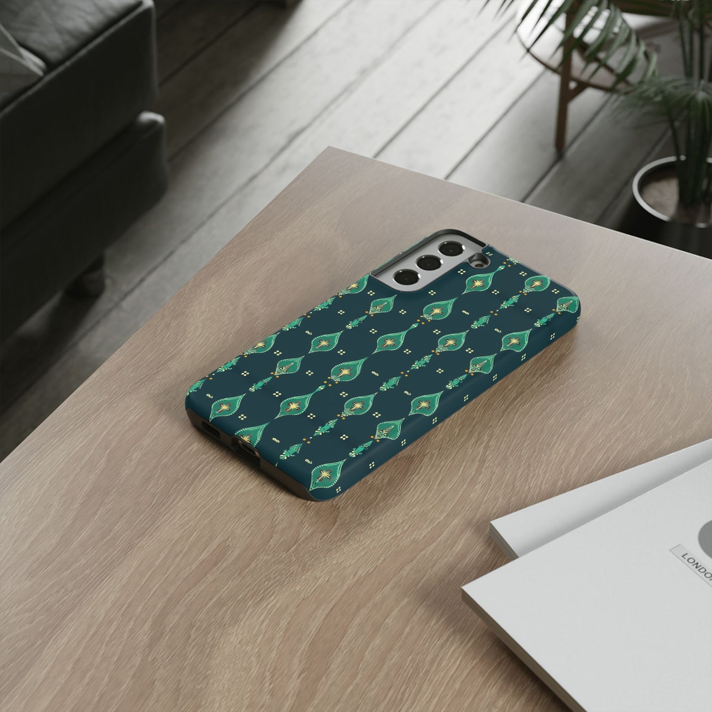 Emerald Boho Teardrop Phone Case