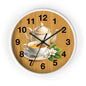 Tea Time Wall Clock, Rustic Kitchen Decor, Gift for Tea Lovers, Home Office Accent, Floral Design