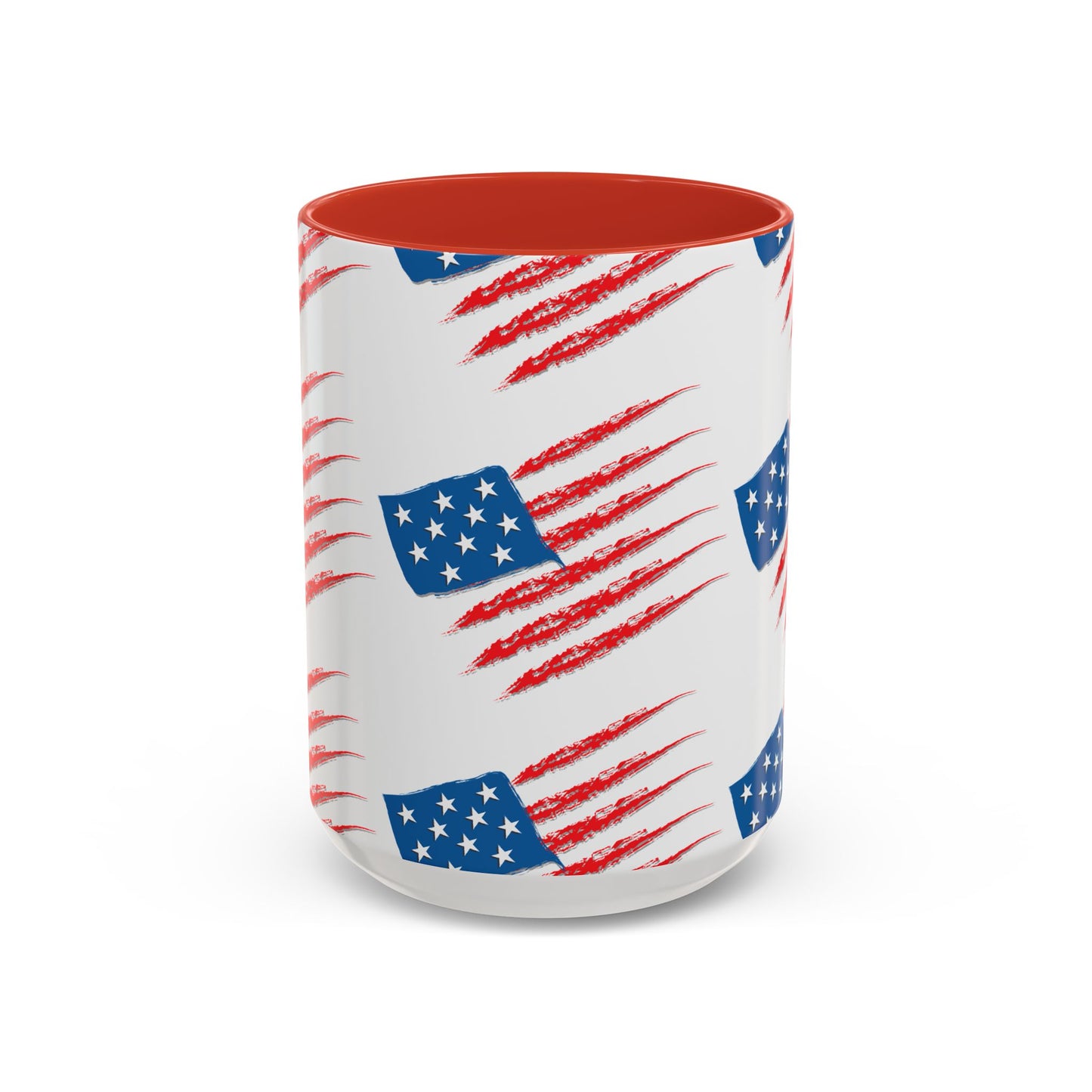 Patriotic Accent Coffee Mug | USA Flag Design, Perfect Gift for Veterans & Independence Day, Coffee Lover's Merchandise, Red White [...]