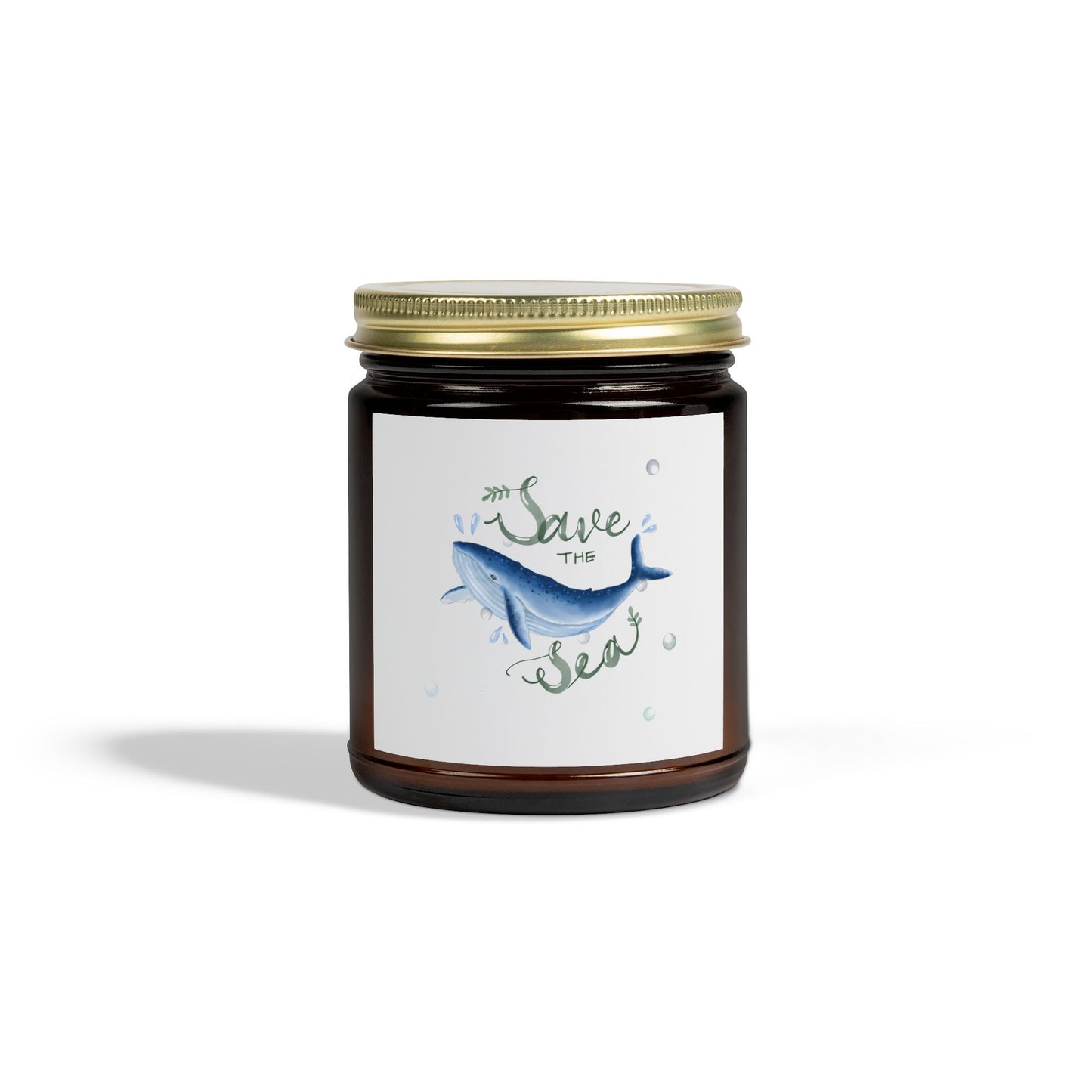 Save the Sea Scented Candles - Eco-Friendly Coconut Apricot Wax, Ocean Vibes, Perfect Gift for Nature Lovers, Home Decor, Relaxation