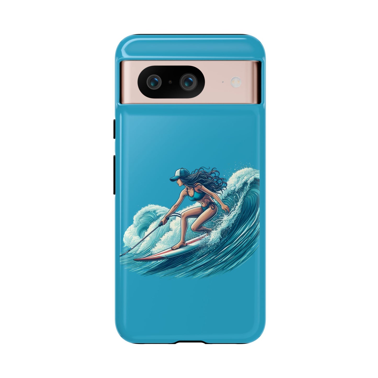 Surfing Phone Case, Coastal Vibes Phone Cover, Tough Cases for Beach Lovers, Ocean Art Phone Accessories, Summer Gift Idea