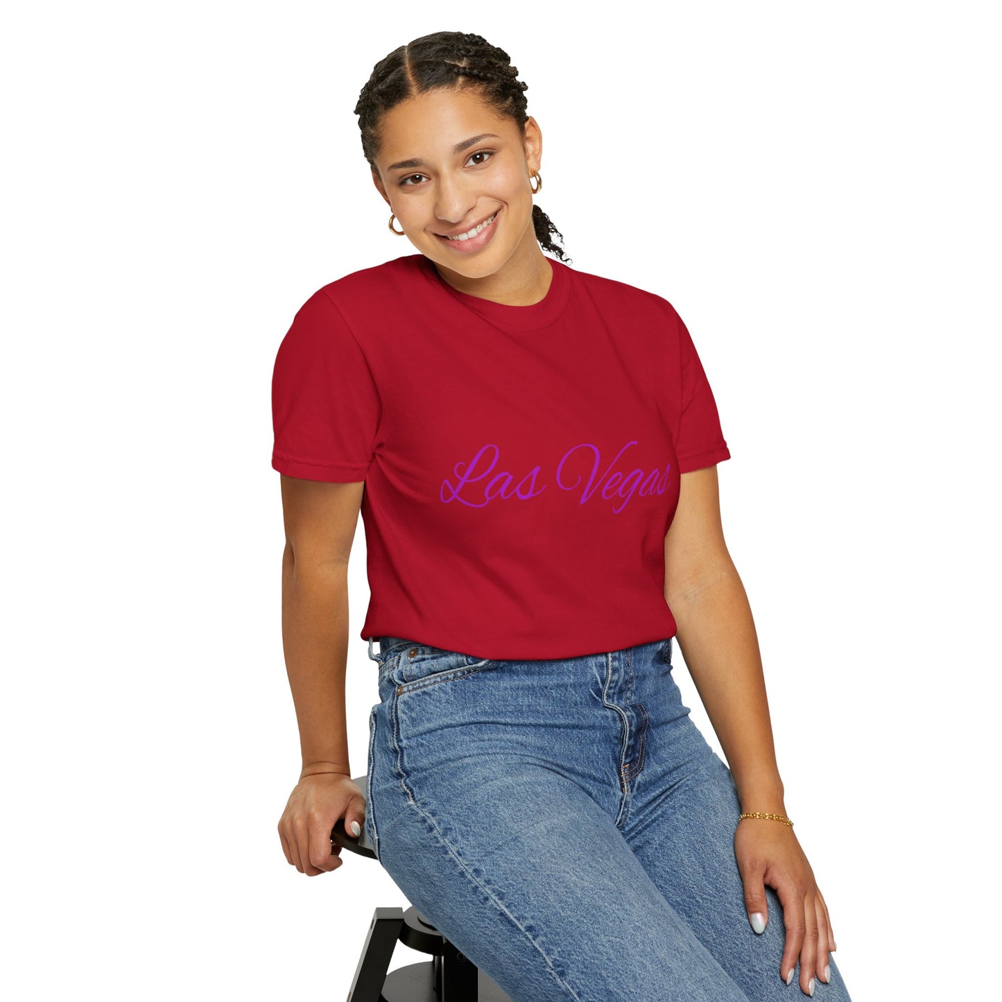 Las Vegas Floral Unisex Garment-Dyed T-Shirt | Vacation Tee, Travel Shirt, Summer Outfit, Gift for Travelers, Retro Las Vegas Design