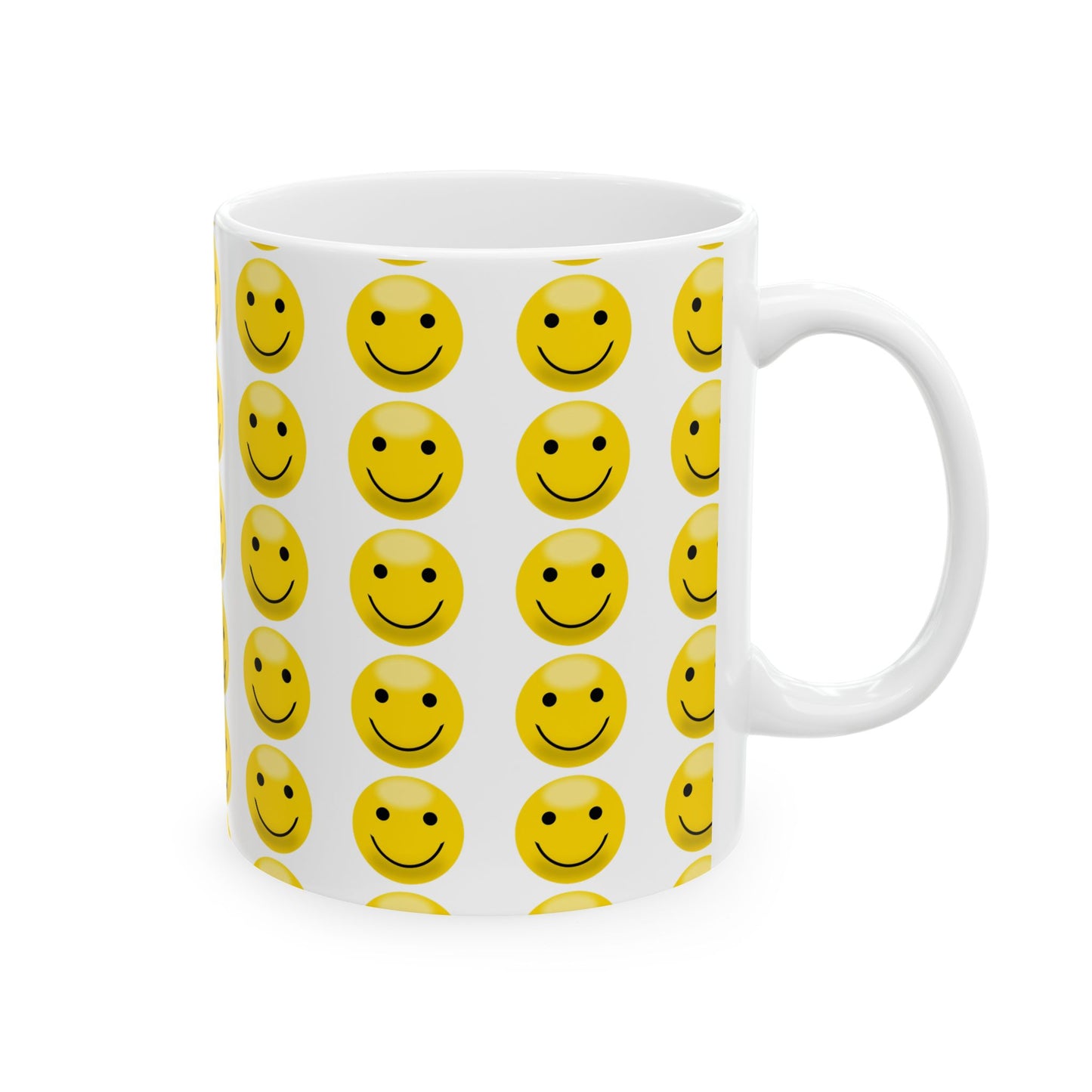 Happy Face Ceramic Mug | Smiley Coffee Cup, Gift for Friends, Cute Kitchen Decor, Cheerful Drinkware, Perfect for Birthdays