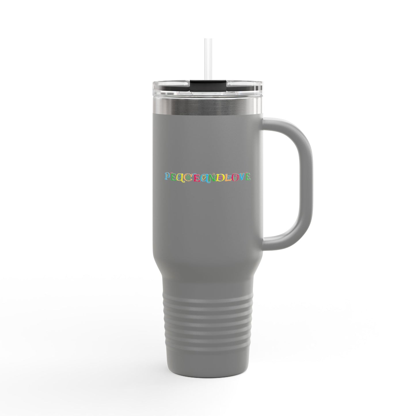 Rainbow Love Insulated Travel Mug, 40oz | Perfect Gift for Coffee Lovers | Eco-Friendly Drinkware | Travel Companion | Summer Vacation