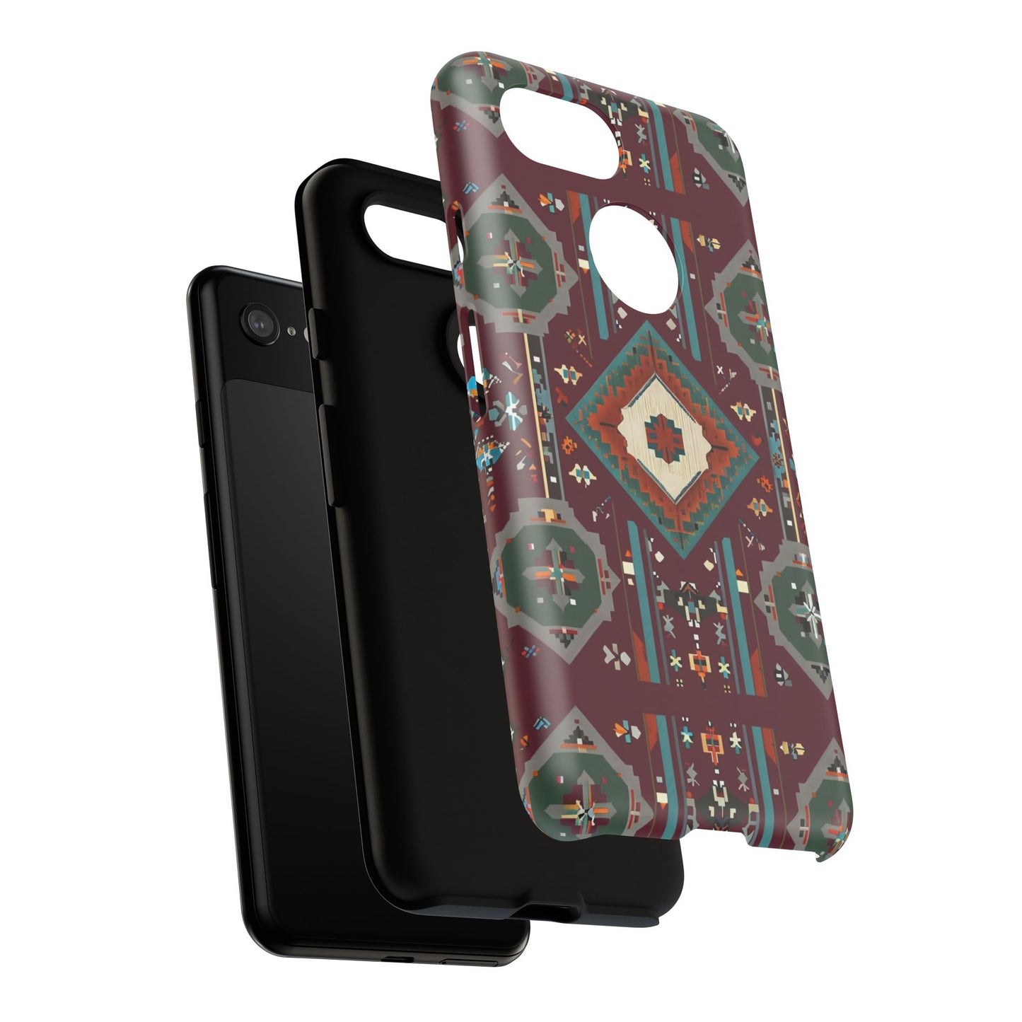 Tribal Pattern Phone Case - Boho Chic, Tough Durable Cover, Stylish Tech Accessory, Gift for Him/Her, Festival Essentials