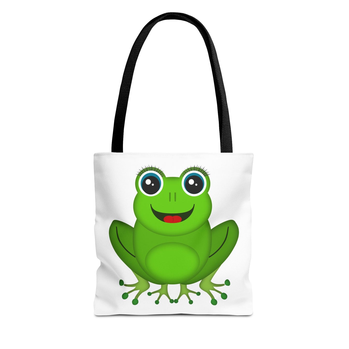 Cute Frog Tote Bag, Eco-Friendly Shopping Bag, Fun Gift for Kids, Frog Lovers, Bag for Nature Outings, Unique Frog Design