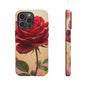 Floral Phone Case with Red Rose Design, Tough Phone Cover, Flower Print, Gift for Her, Stylish Accessory, Floral Aesthetic