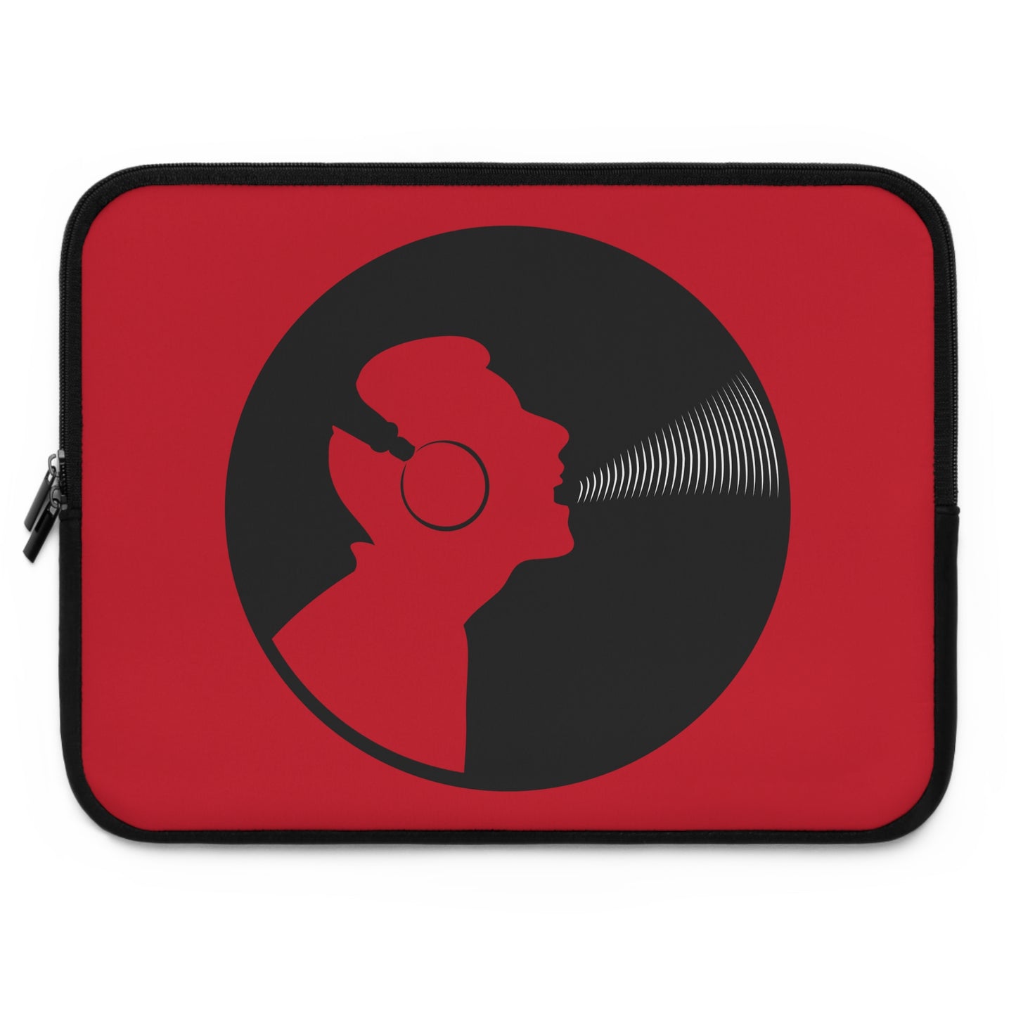 Retro Music Laptop Sleeve, Vinyl Record Design Sleeve, Gift for Music Lovers, Geeky Laptop Case, Unique Tech Accessory