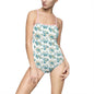 Floral Women's One-Piece Swimsuit, Summer Swimwear, Beachwear, Vacation Essentials, Floral Print Swim Costume
