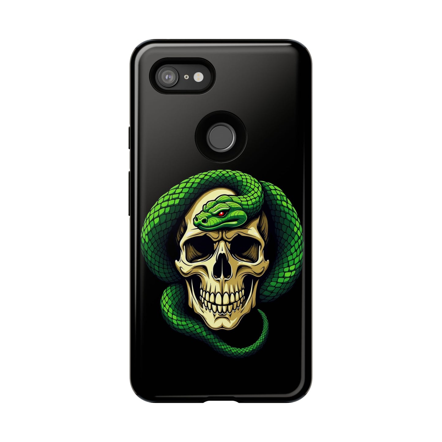 Skull & Snake Phone Case | Tough Cases, Protective Cover, Edgy Phone Accessories, Gothic Gift, Halloween Decor
