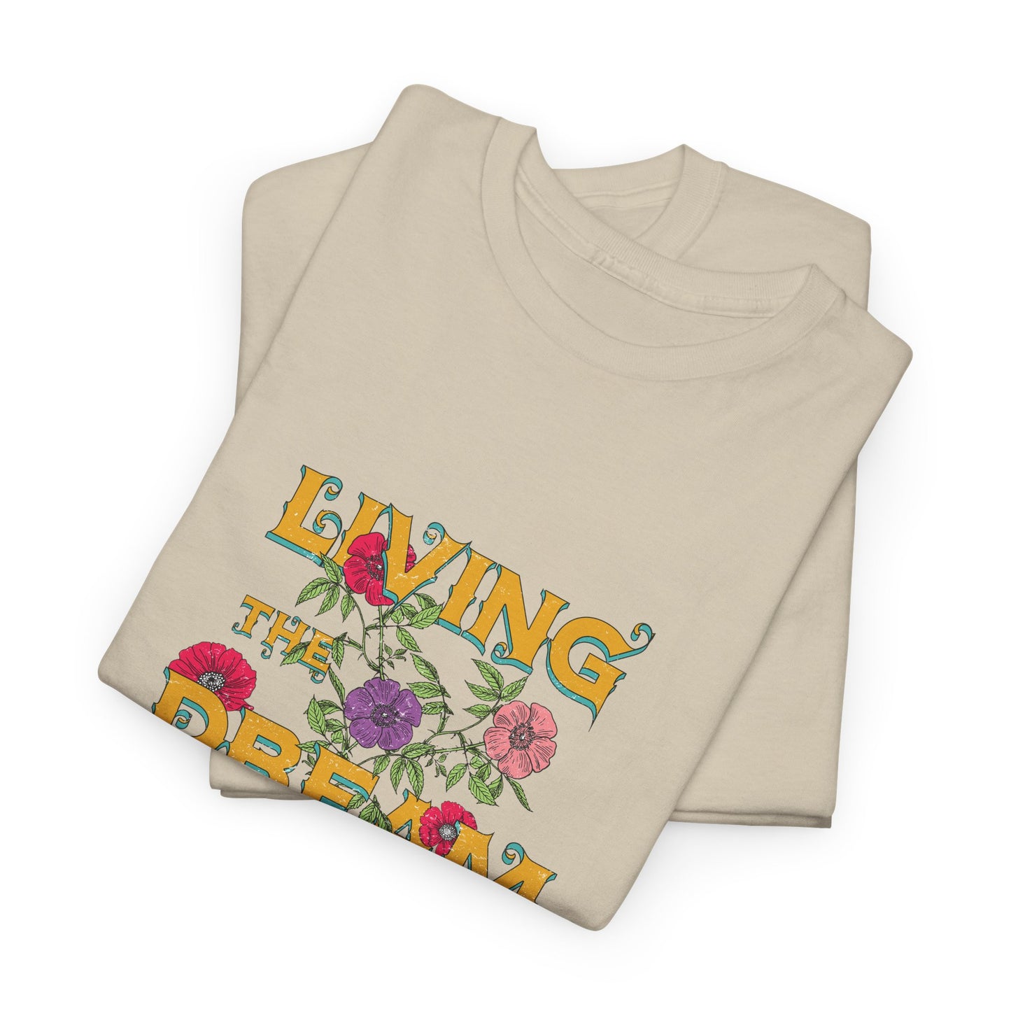 Living the Dream Floral Tee, Unisex Cotton T-Shirt, Inspirational Gift, Casual Everyday Wear, Flower Graphic Shirt, Summer Wardrobe [...]
