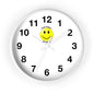 Cheerful Wall Clock with Smiley Face - Don't Worry Be Happy - Home Decor, Gift for Friends, Motivational Decor, Office Wall Art