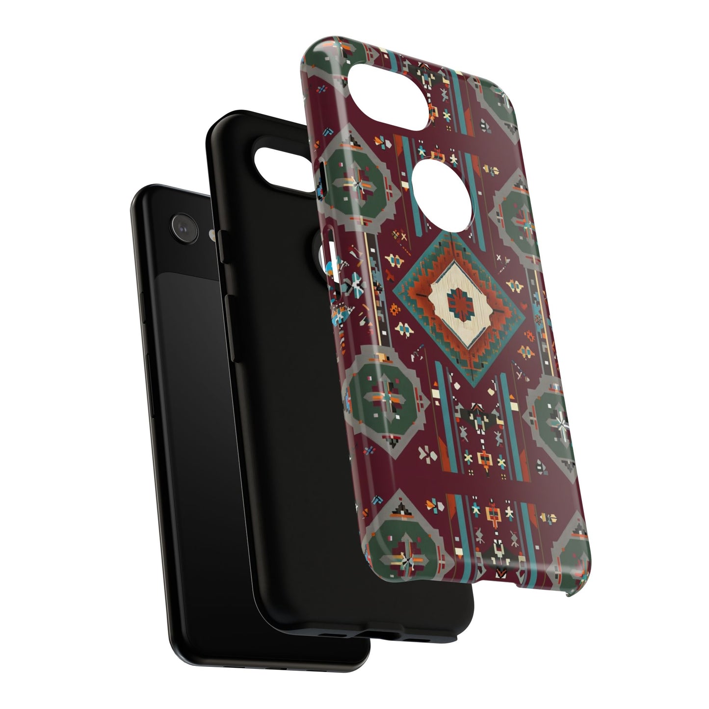 Tribal Pattern Phone Case - Boho Chic, Tough Durable Cover, Stylish Tech Accessory, Gift for Him/Her, Festival Essentials