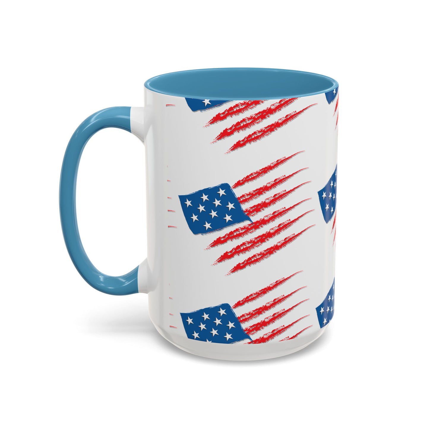 Patriotic Accent Coffee Mug | USA Flag Design, Perfect Gift for Veterans & Independence Day, Coffee Lover's Merchandise, Red White [...]