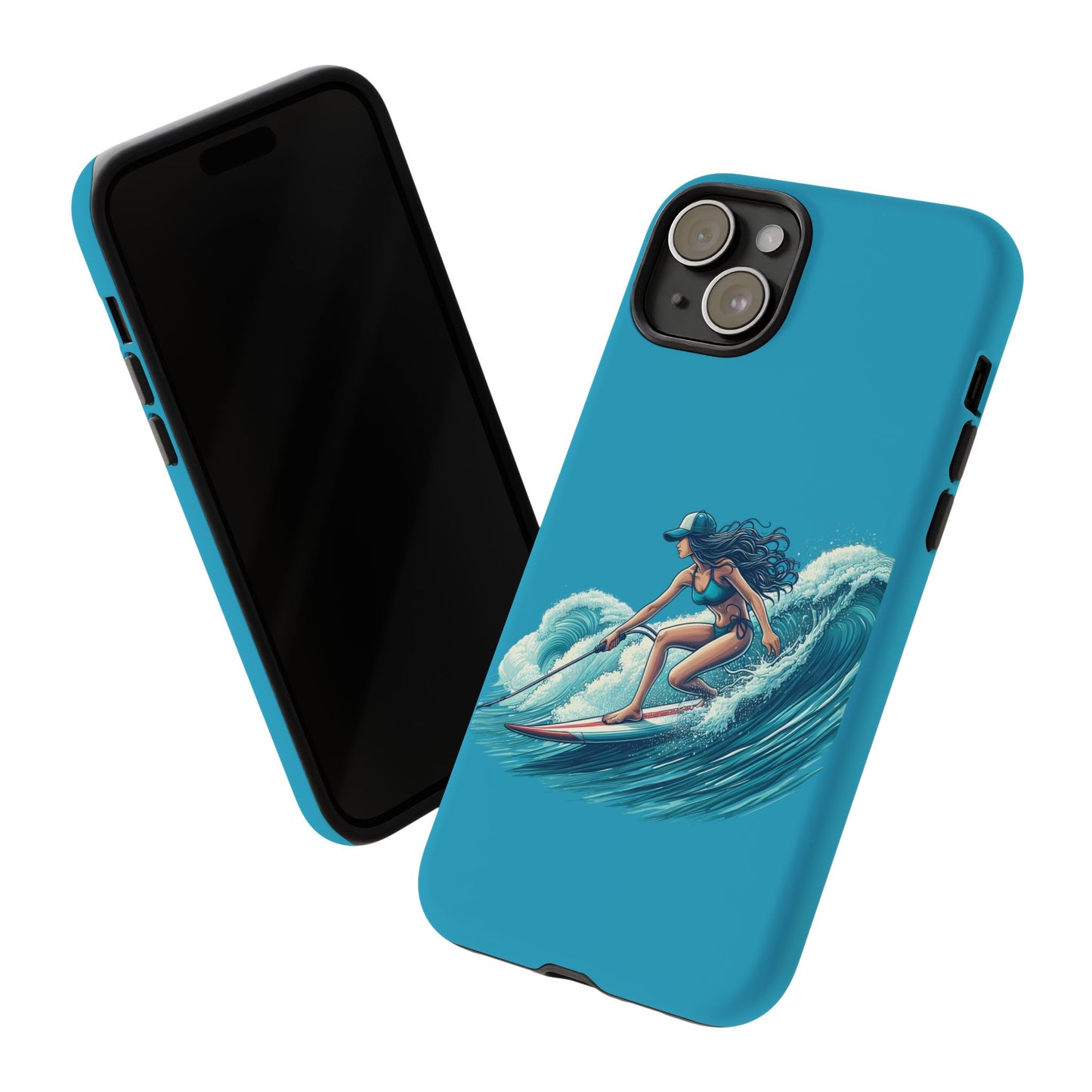 Surfing Phone Case, Coastal Vibes Phone Cover, Tough Cases for Beach Lovers, Ocean Art Phone Accessories, Summer Gift Idea