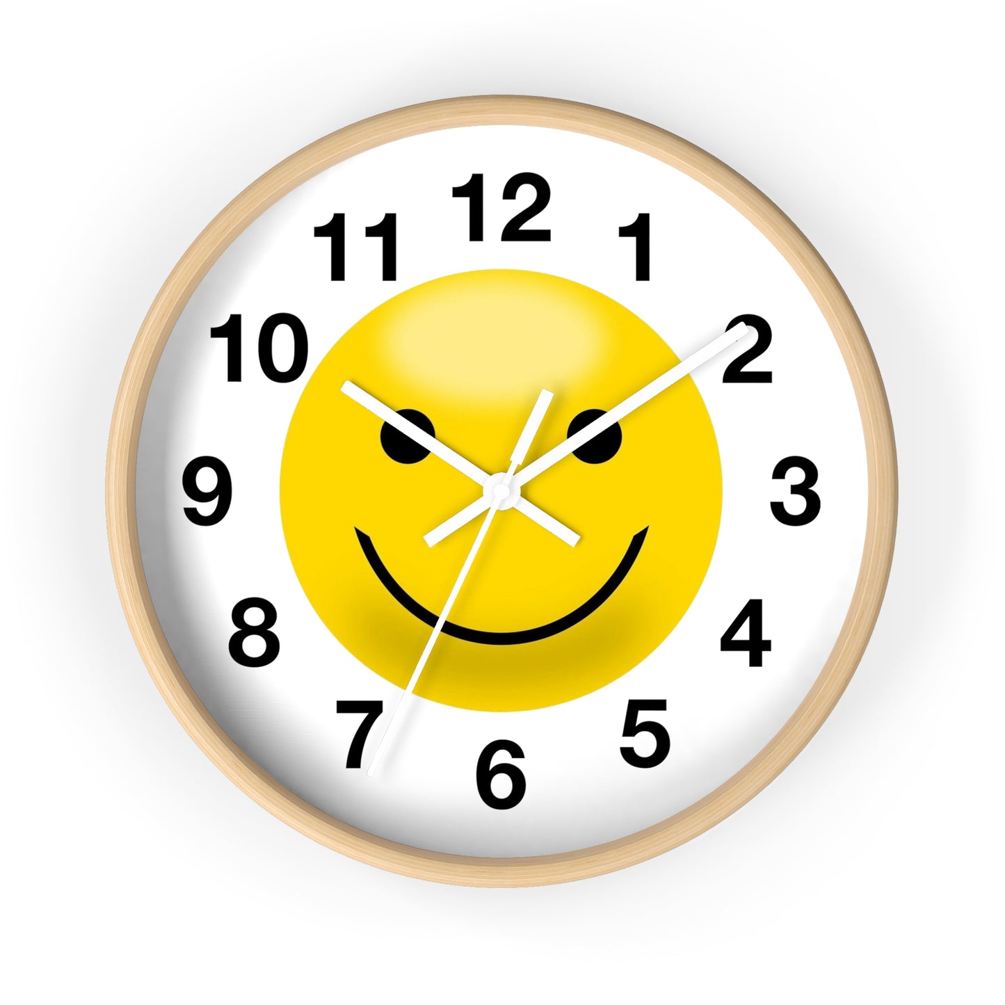 Cheerful Smiley Wall Clock, Positive Vibe Home Decor, Gift for Kids Rooms, Office Decor, Fun Timekeeper