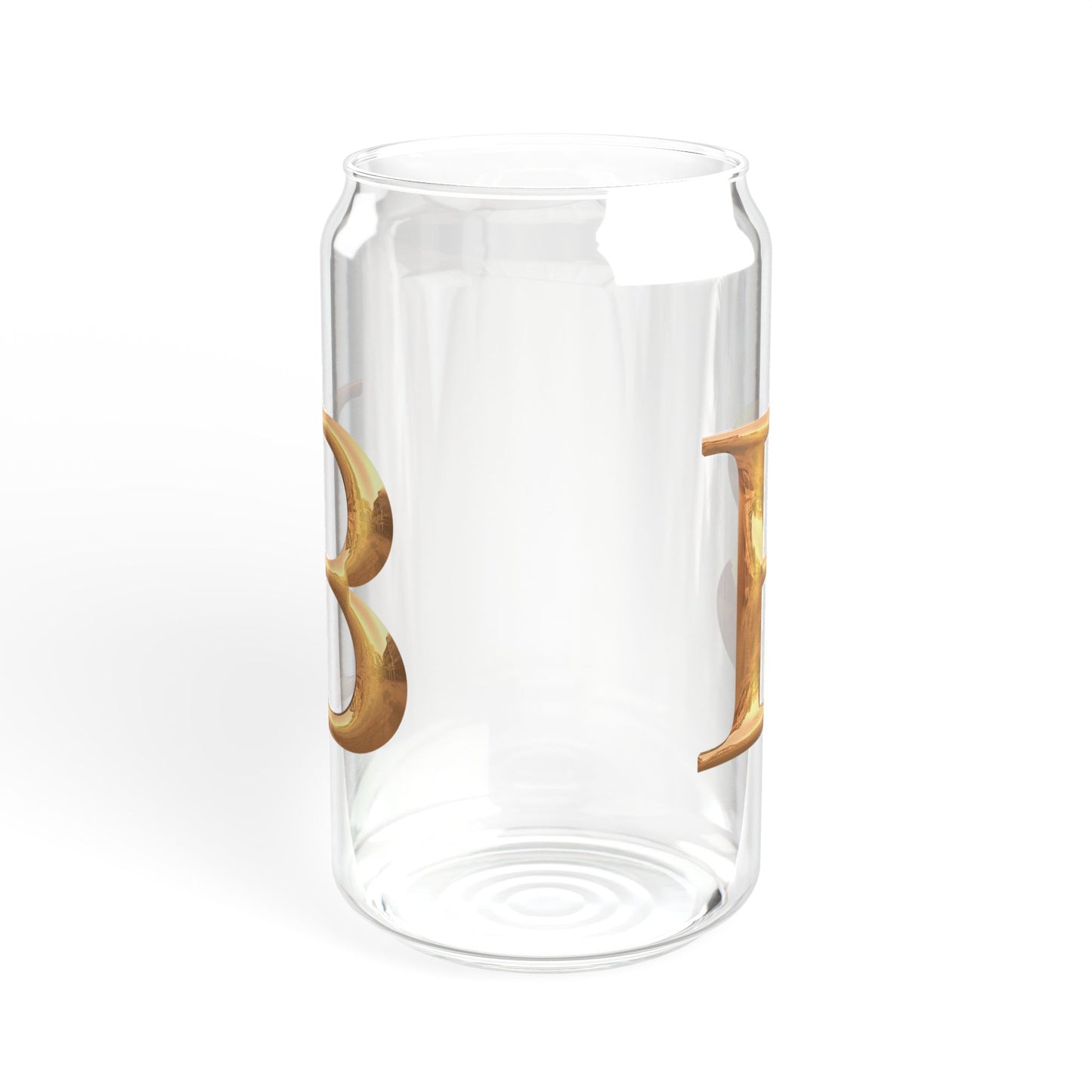 Personalized Sipper Glass, Customizable Drinkware Letter B