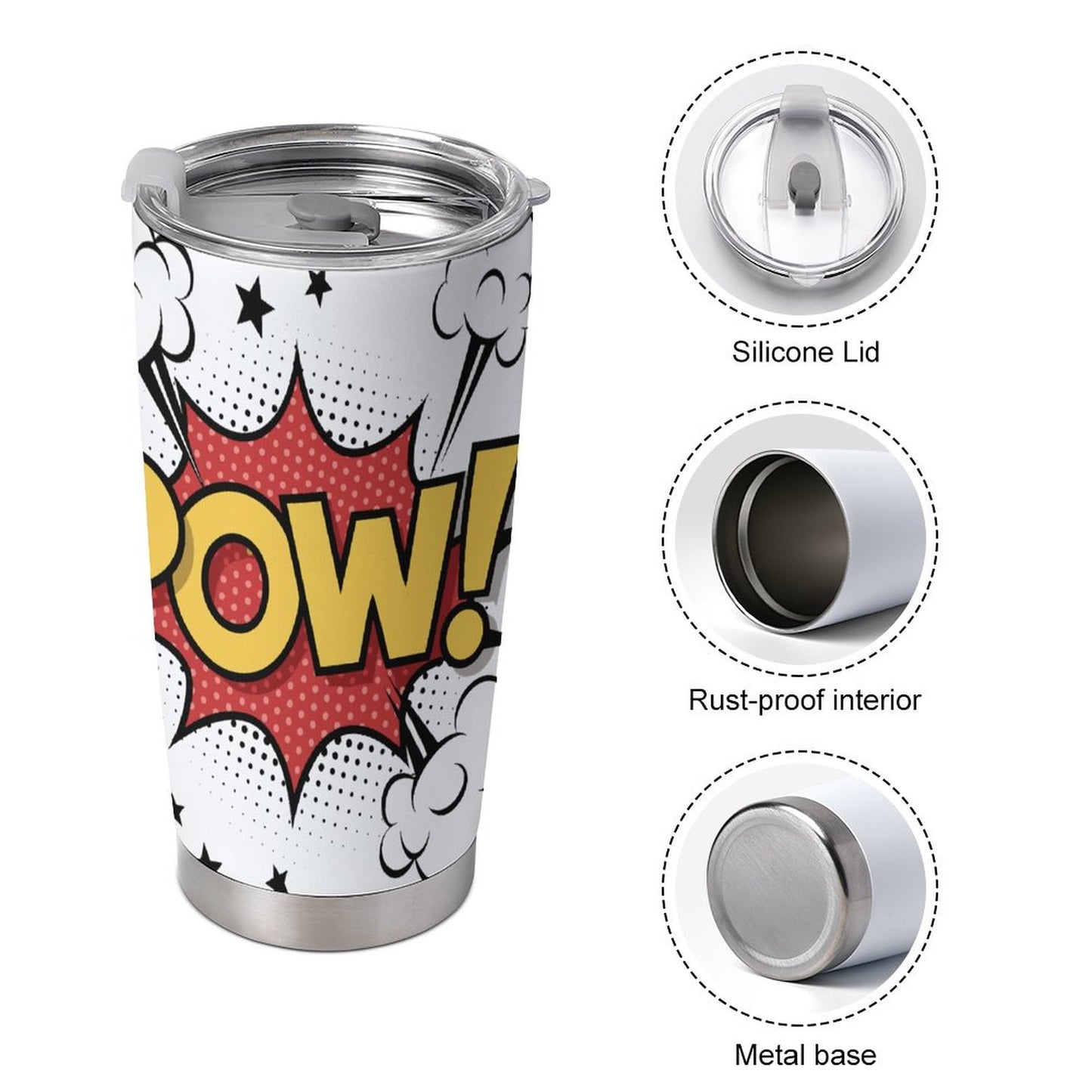 20oz Insulated Stainless Steel Cup with Lid