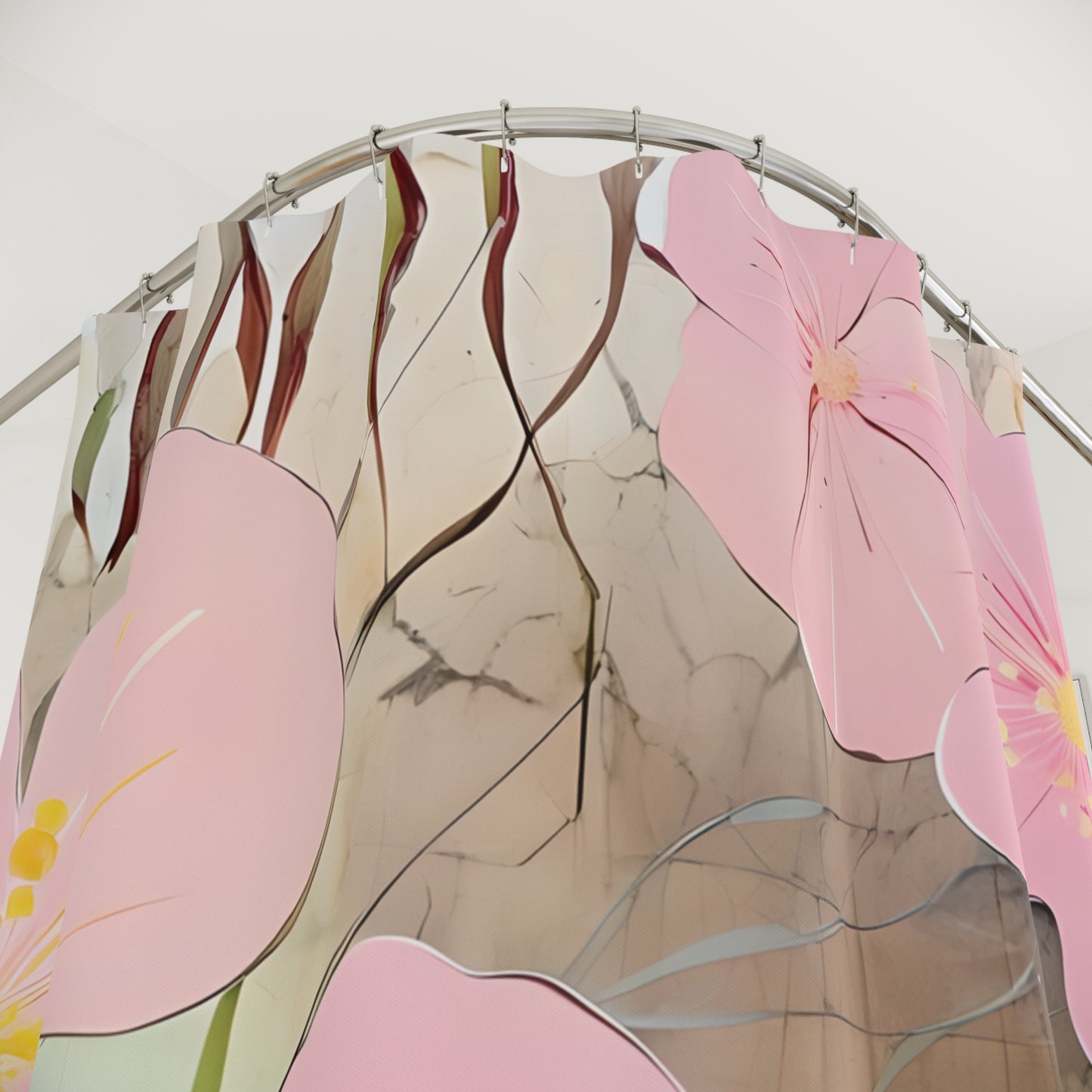Blossom Shower Curtains | Elegant Floral Bathroom Decor, Spring Home Update, Gift for Nature Lovers, Mother's Day, Boho Style