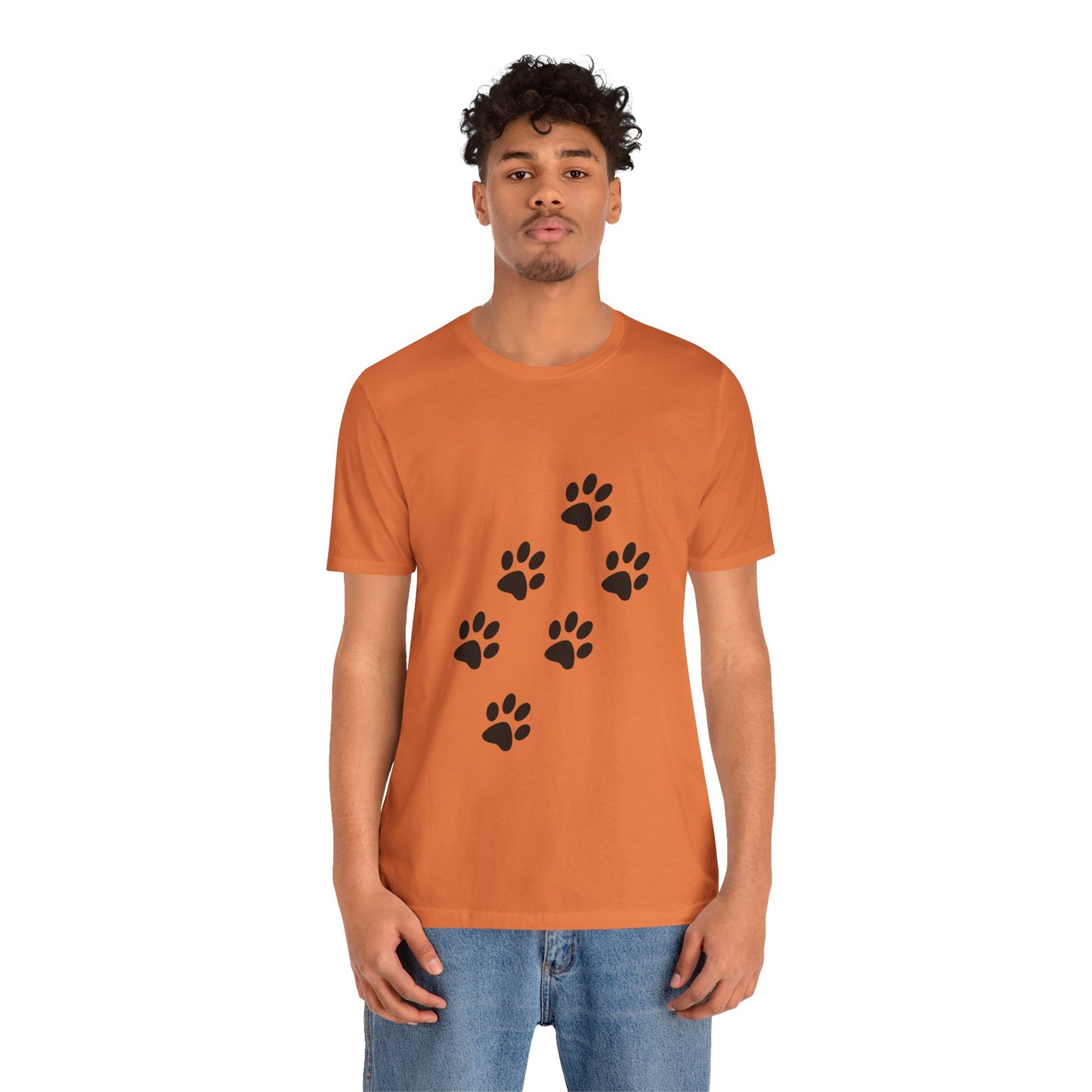 Paw Print Short Sleeve Tee | Unisex Animal Lover Shirt, Pet Owner Gift, Casual Wear, Gifts for Dog Lovers, Comfortable T-Shirt