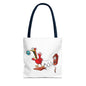 Quirky Cartoon Tote Bag, Funny Gift, Bird Lover's Bag, Everyday Use, Shopping