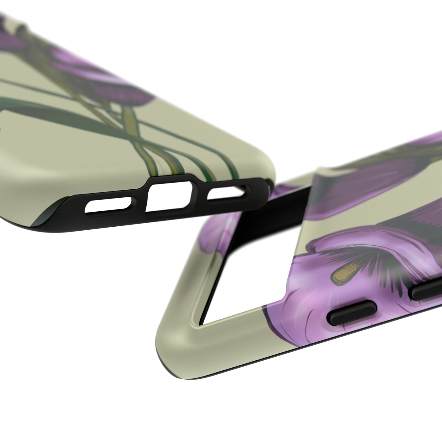 Floral Phone Case - Tough Cases, Purple Flower Design, Cell Phone Accessories, Gift for Her, Nature Lover Essentials
