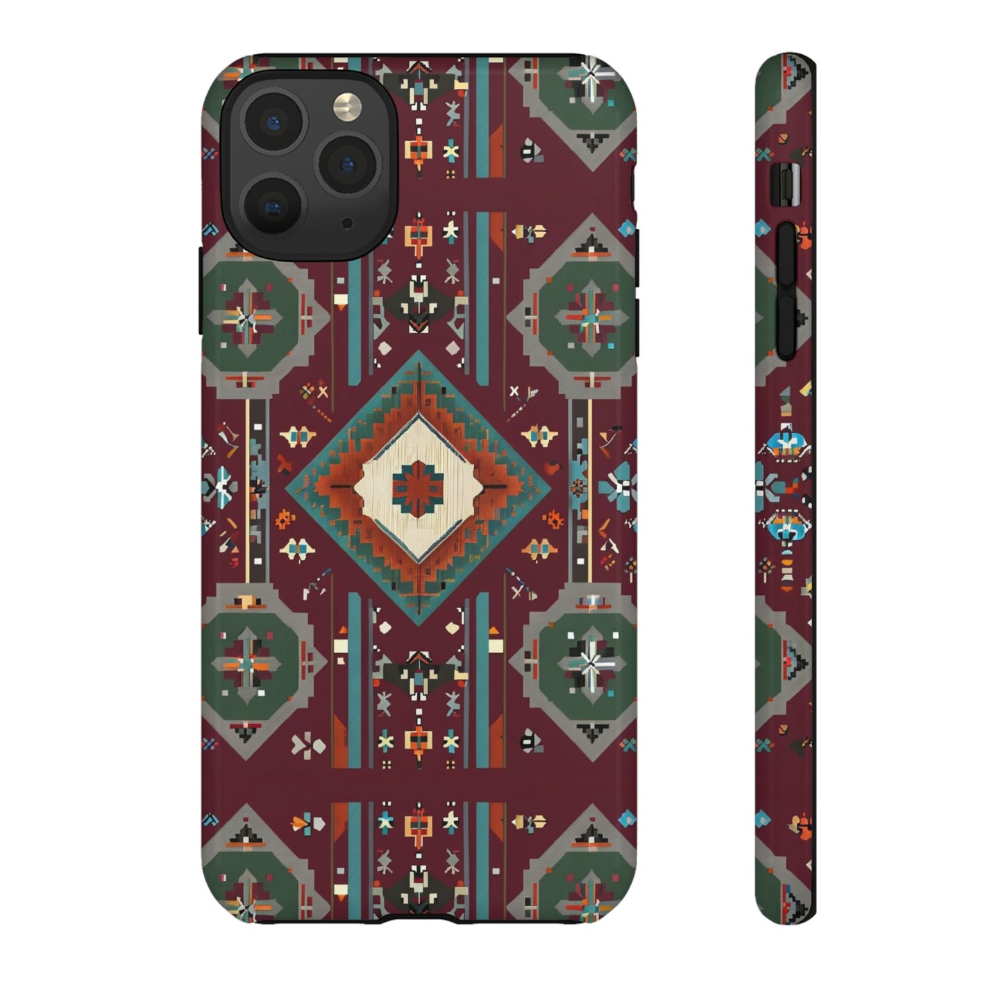 Tribal Pattern Phone Case - Boho Chic, Tough Durable Cover, Stylish Tech Accessory, Gift for Him/Her, Festival Essentials