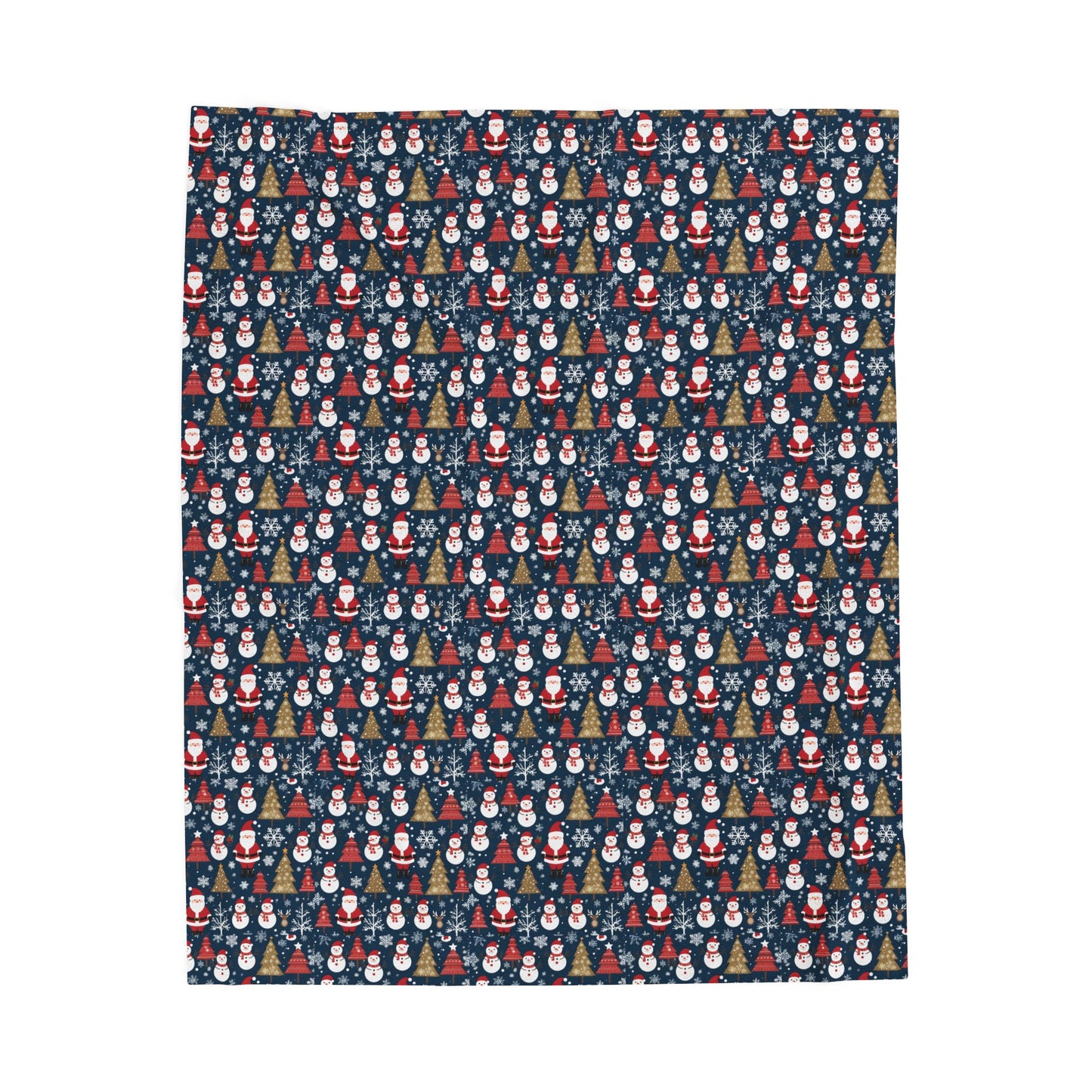 Christmas Gnomes Velveteen Plush Blanket — Cozy Holiday Throw with Festive Gnome & Tree Pattern