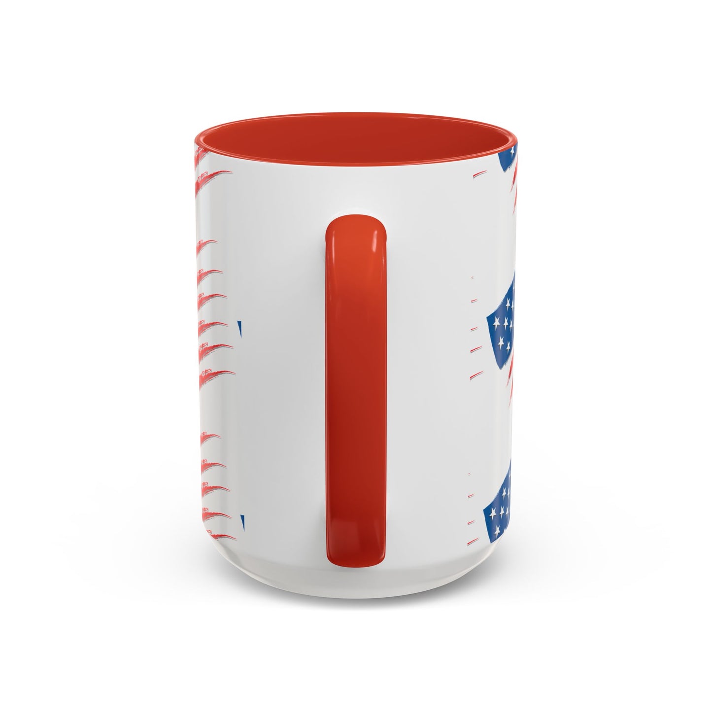 Patriotic Accent Coffee Mug | USA Flag Design, Perfect Gift for Veterans & Independence Day, Coffee Lover's Merchandise, Red White [...]